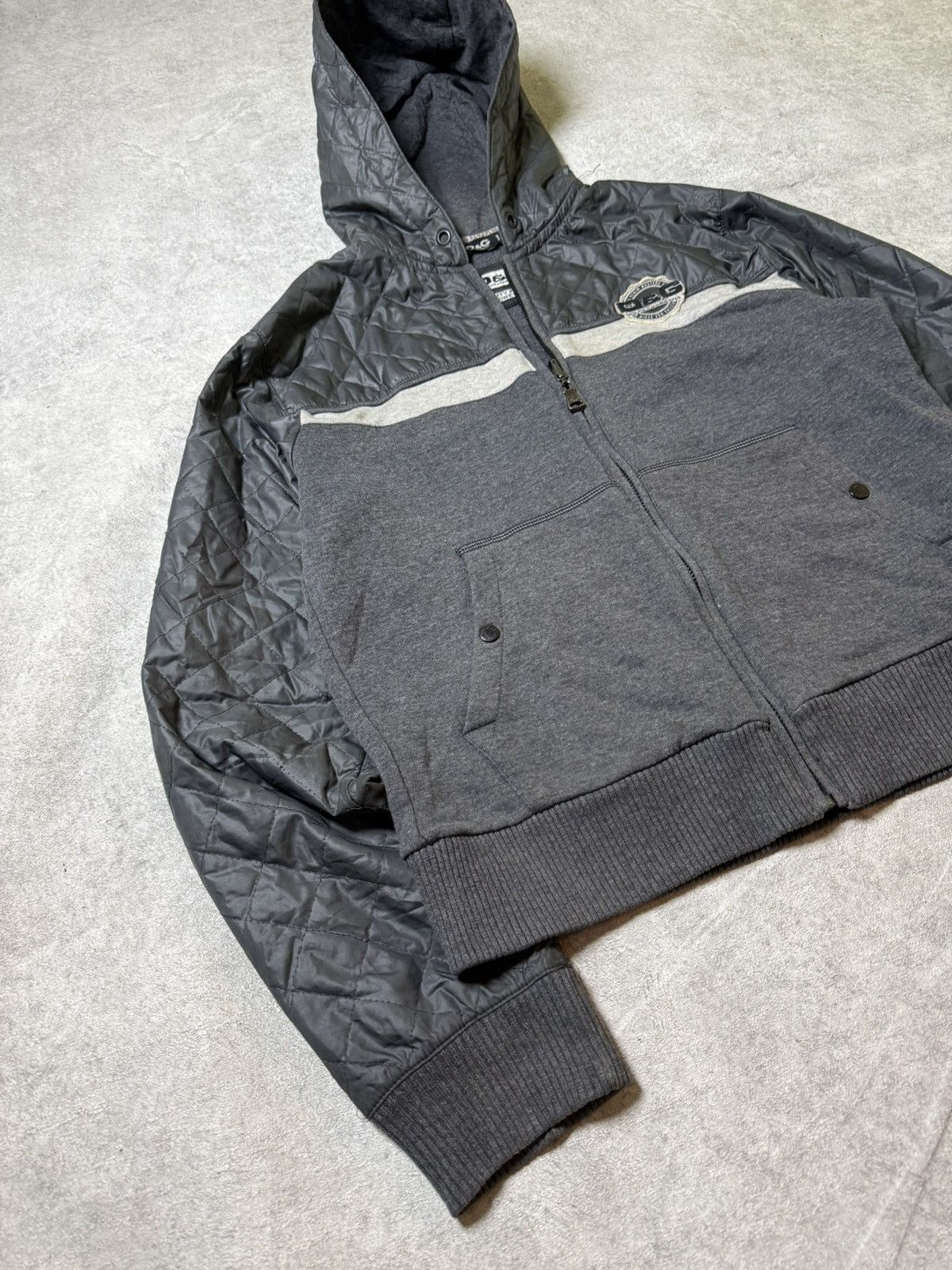 Dolce & Gabbana AW2007 Dolce & Gabbana Quilted Zip-up Grey Jacket Size US L / EU 52-54 / 3 - 3 Thumbnail