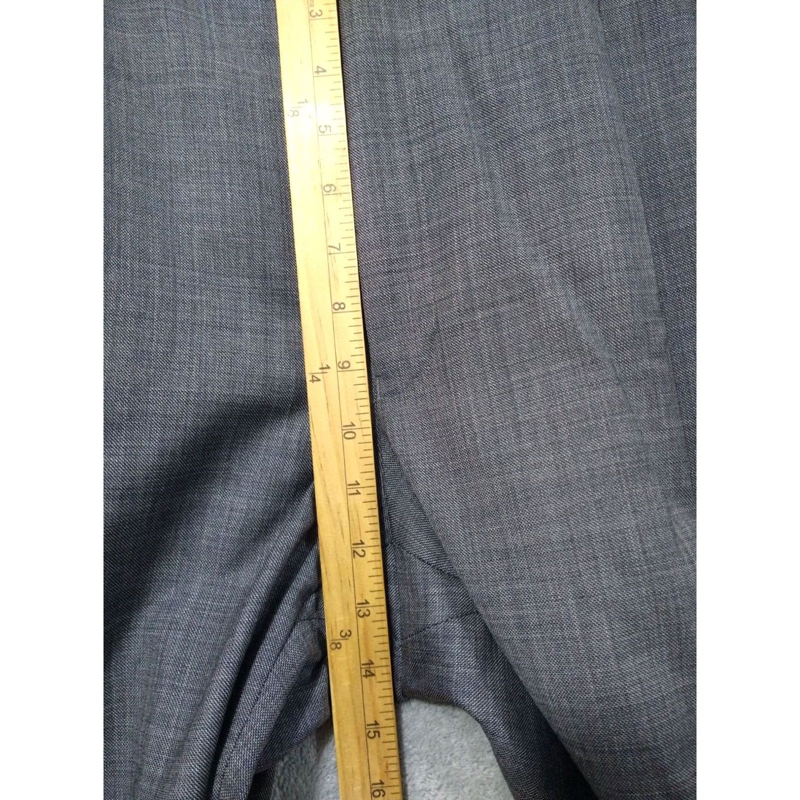 Chaps Chaps Mens Dress Pants Gray Wool Straight Leg Pleated Cuffed Preppy 38x32 Size US 38 / EU 54 - 4 Thumbnail