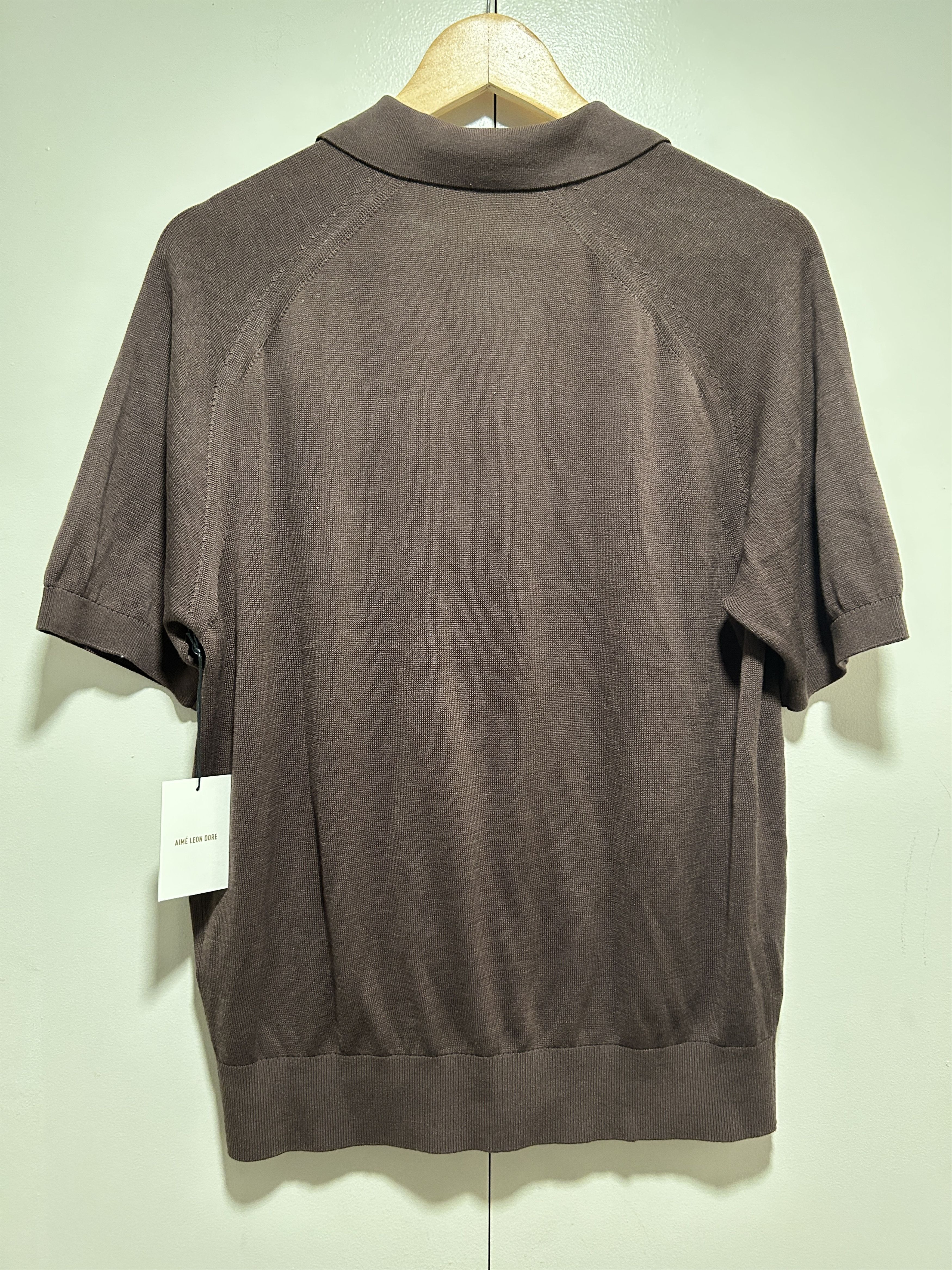 Aime Leon Dore Aime leon dore silk pointelle polo cardigan 'Hot Fudge' Size US M / EU 48-50 / 2 - 5 Thumbnail