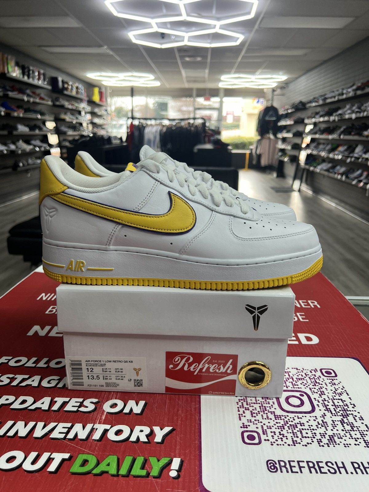 Nike Nike Air Force 1 Low 2024 Lakers Home Size 12 Size US 12 / EU 45 - 1 Thumbnail