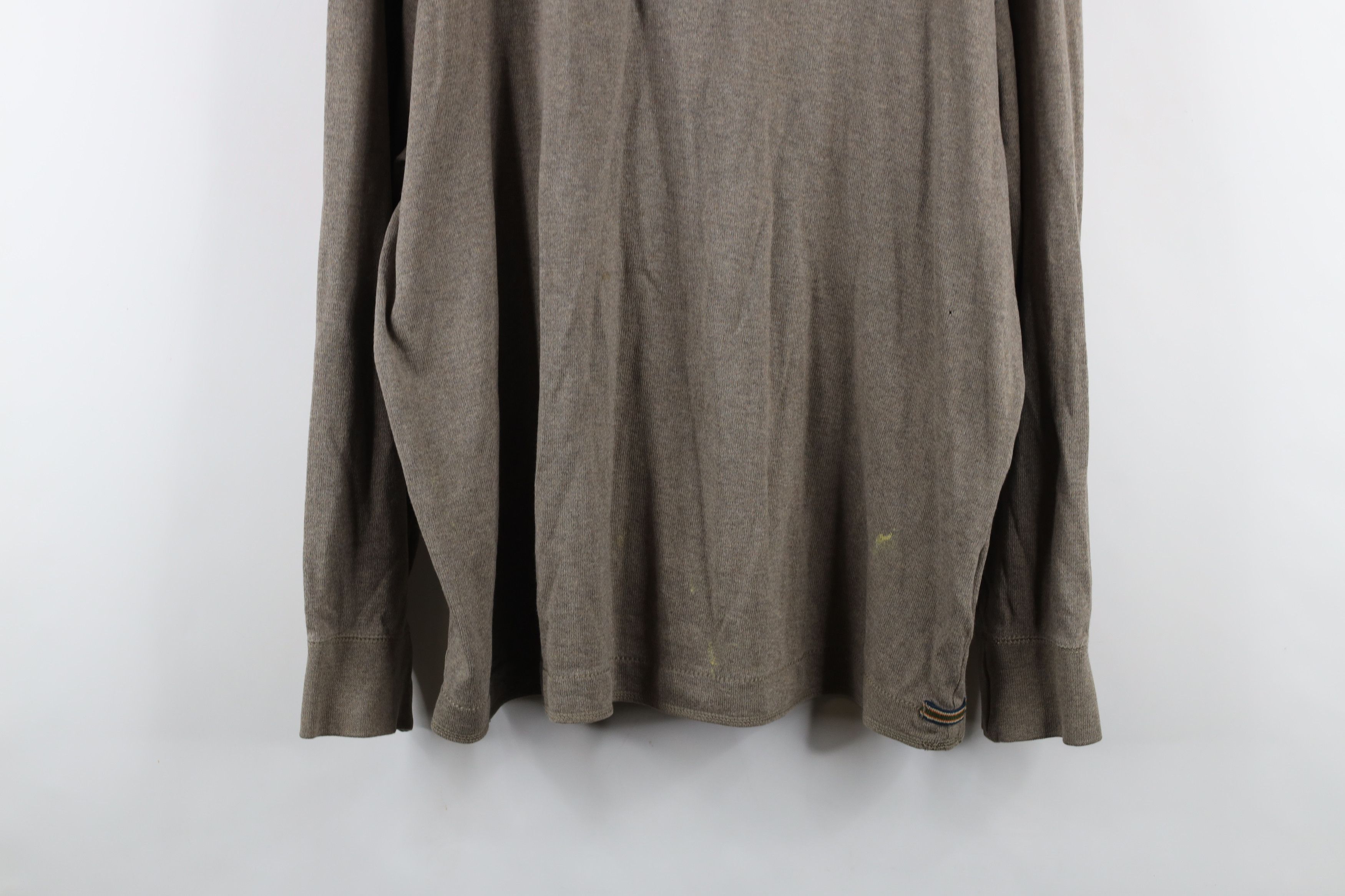 Eddie Bauer × Vintage Vintage Eddie Bauer Cotton Ribbed Knit Henley T-Shirt Beige Size US XL / EU 56 / 4 - 3 Thumbnail
