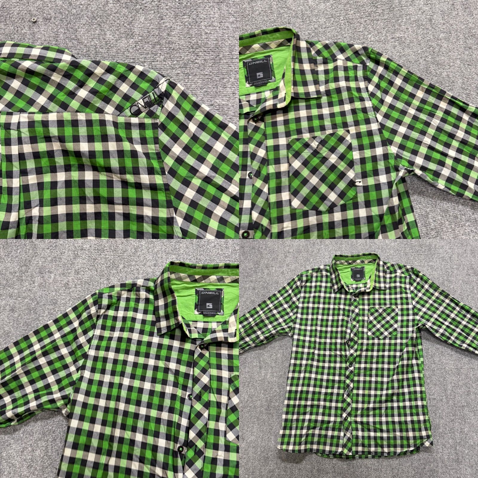 Vintage VINTAGE Unbranded Plaid Button Up Shirt XL Long Sleeve Green Black Striped Y2K Mens Size US XL / EU 56 / 4 - 8 Thumbnail