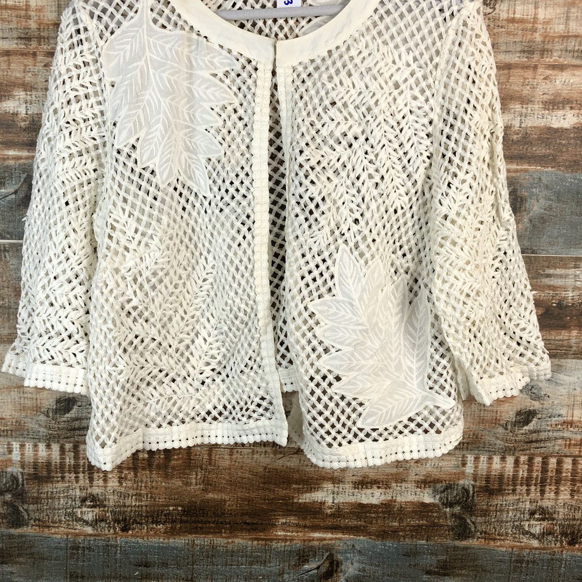 Hiroko Koshino Homme Hiroko Bis Hiroko Koshino crochet meshnet Knitwear #A2503 Size S / US 4 / IT 40 - 3 Thumbnail