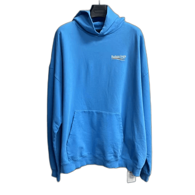Balenciaga Balenciaga Blue Logo Print Casual Hoodie-2506 Size US S / EU 44-46 / 1 - 1 Thumbnail