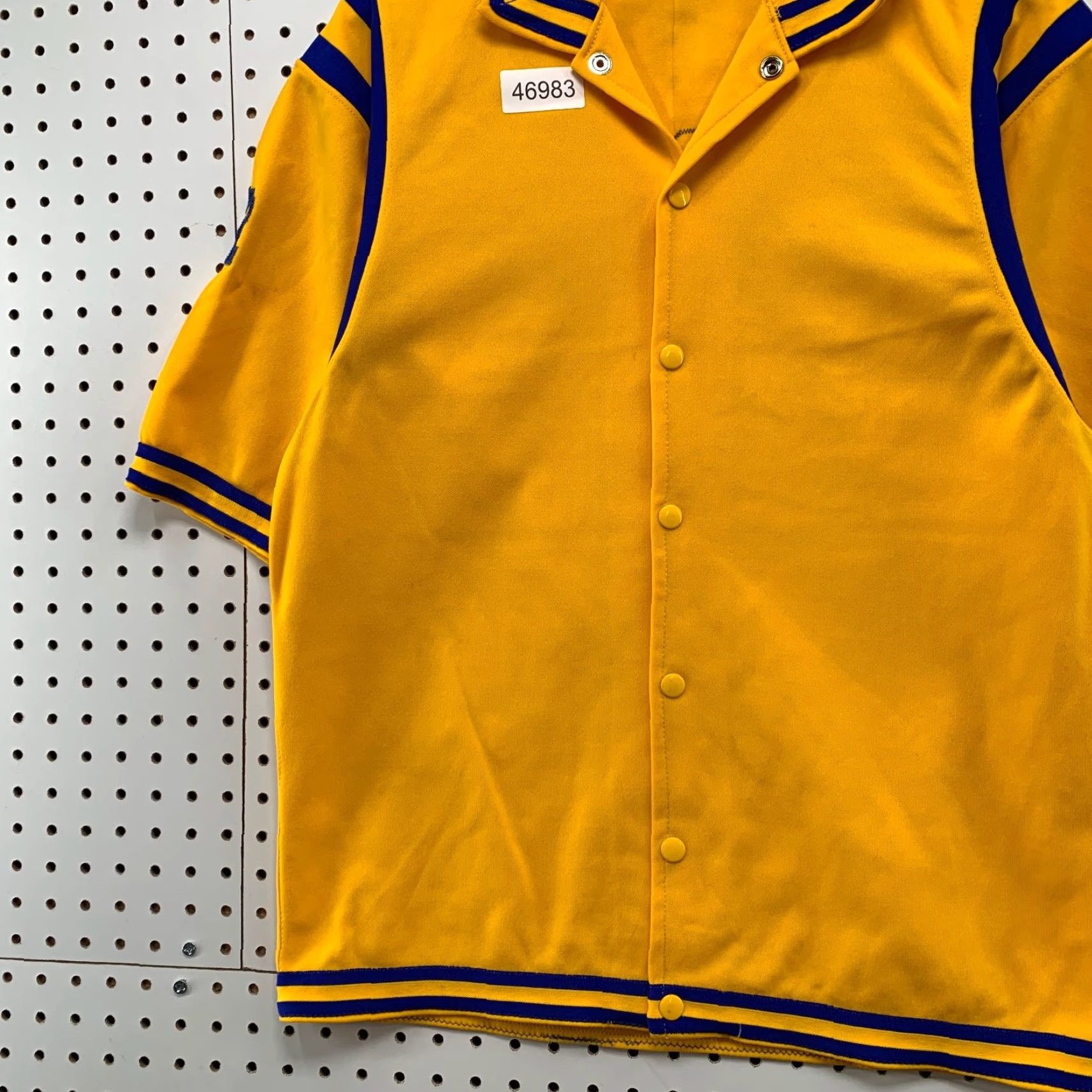 Vintage VINTAGE Powers Snap Shirt Mens M Yellow Basketball Warmup Jersey Size US M / EU 48-50 / 2 - 4 Thumbnail