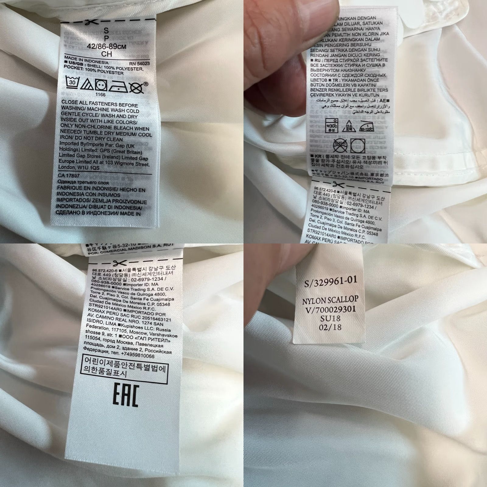 Banana Republic Banana Republic Light Weight Wind Breaker Jacket Womens S White Hooded Jacket Size S / US 4 / IT 40 - 8 Thumbnail
