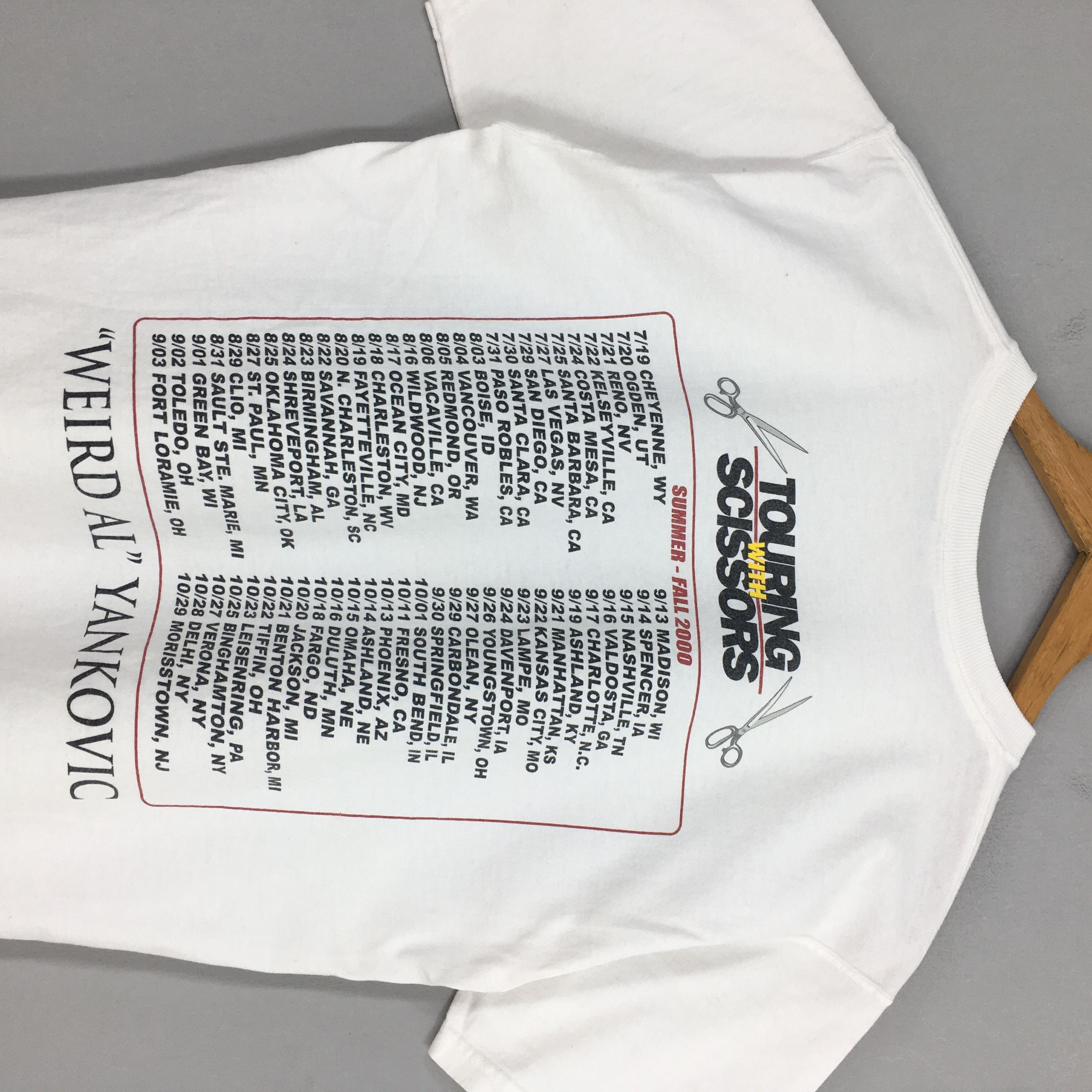 Fruit Of The Loom × Vintage Vintage 90s Weird Al Yankovic Touring Scissors T shirt M Size US M / EU 48-50 / 2 - 7 Thumbnail