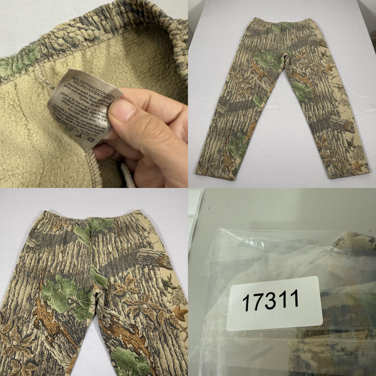 Jerzees VINTAGE Jerzees Pants Mens XL Brown Realtree Camo Sweat Fleece 90s USA Outdoors Size US 36 / EU 52 - 9 Thumbnail