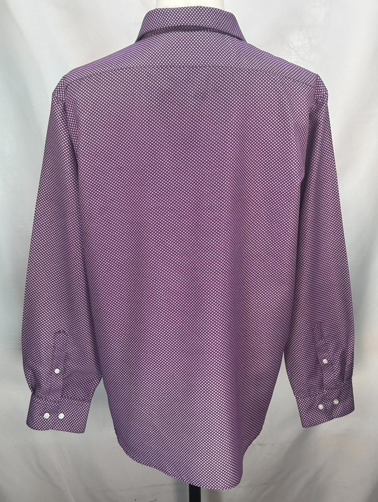 Calabrese Calabrum Cotton Blend Modern Fit Button Up Purple Men's XL Size US XL / EU 56 / 4 - 2 Thumbnail
