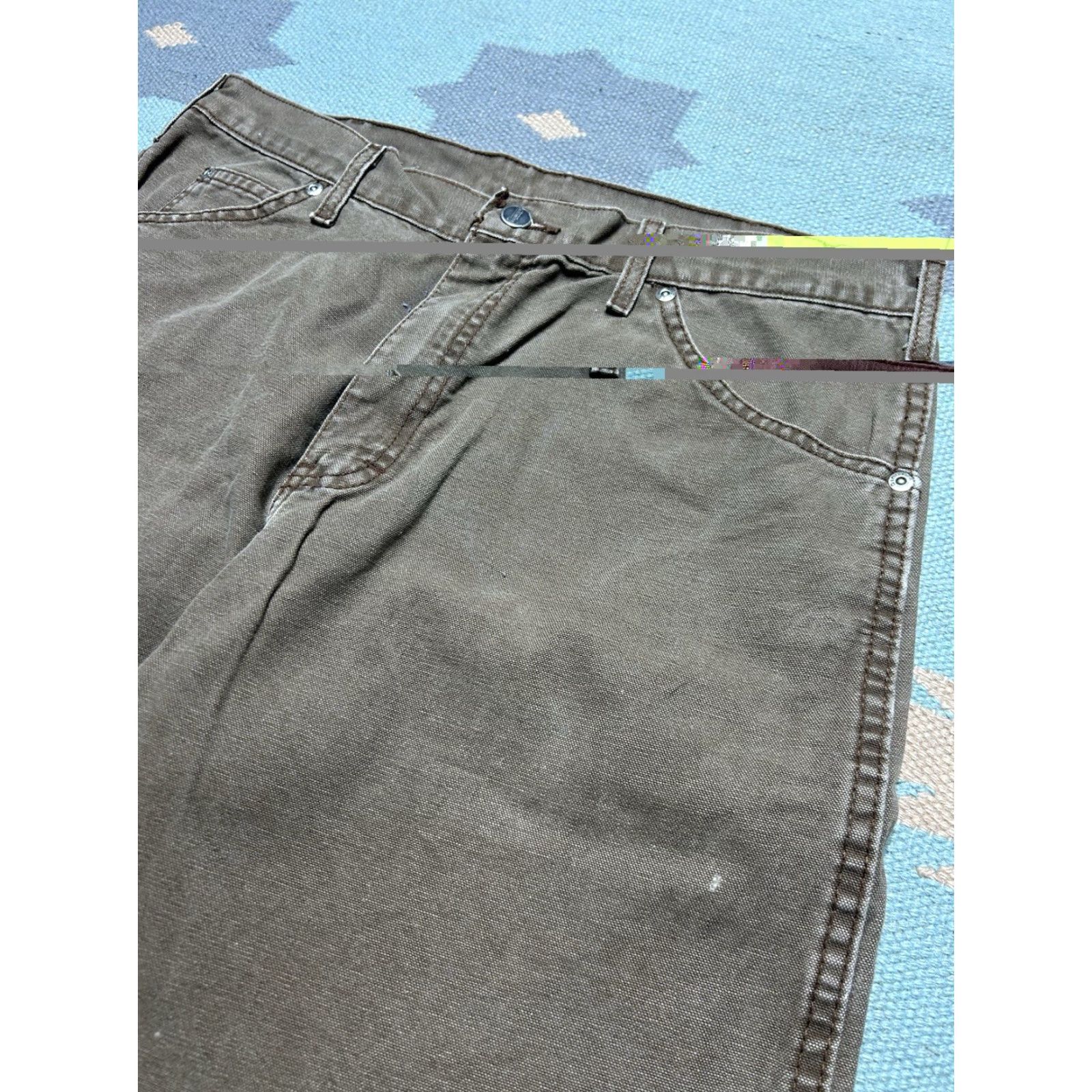 Dickies VINTAGE Dickies Canvas Carpenter Pants Tan Brown Workwear Baggy 34x33 Mens Pants Size US 34 / EU 50 - 7 Thumbnail