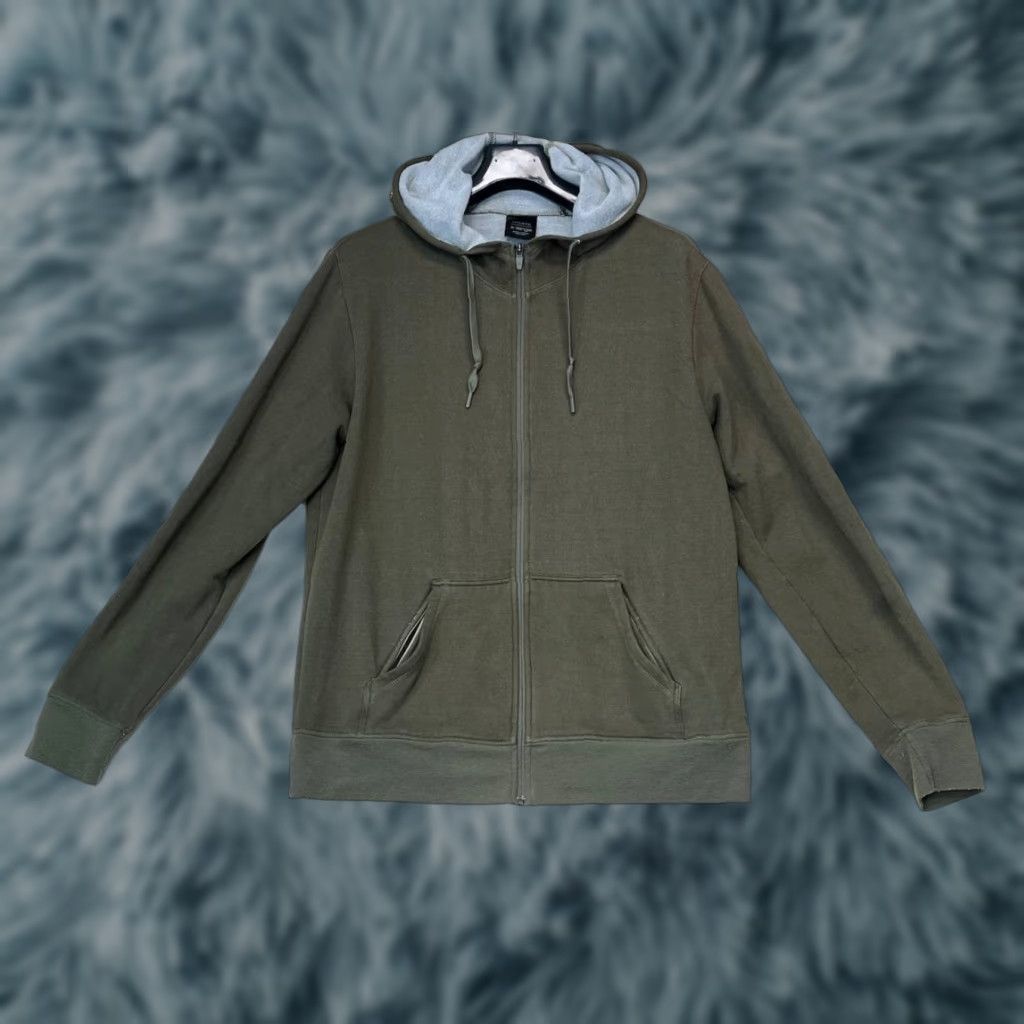 Vintage Hylete Hoodie Full Zip Olive Men XL Sweatshirt Jacket Hooded Pockets Stretch Brown Size US XL / EU 56 / 4 - 1 Thumbnail