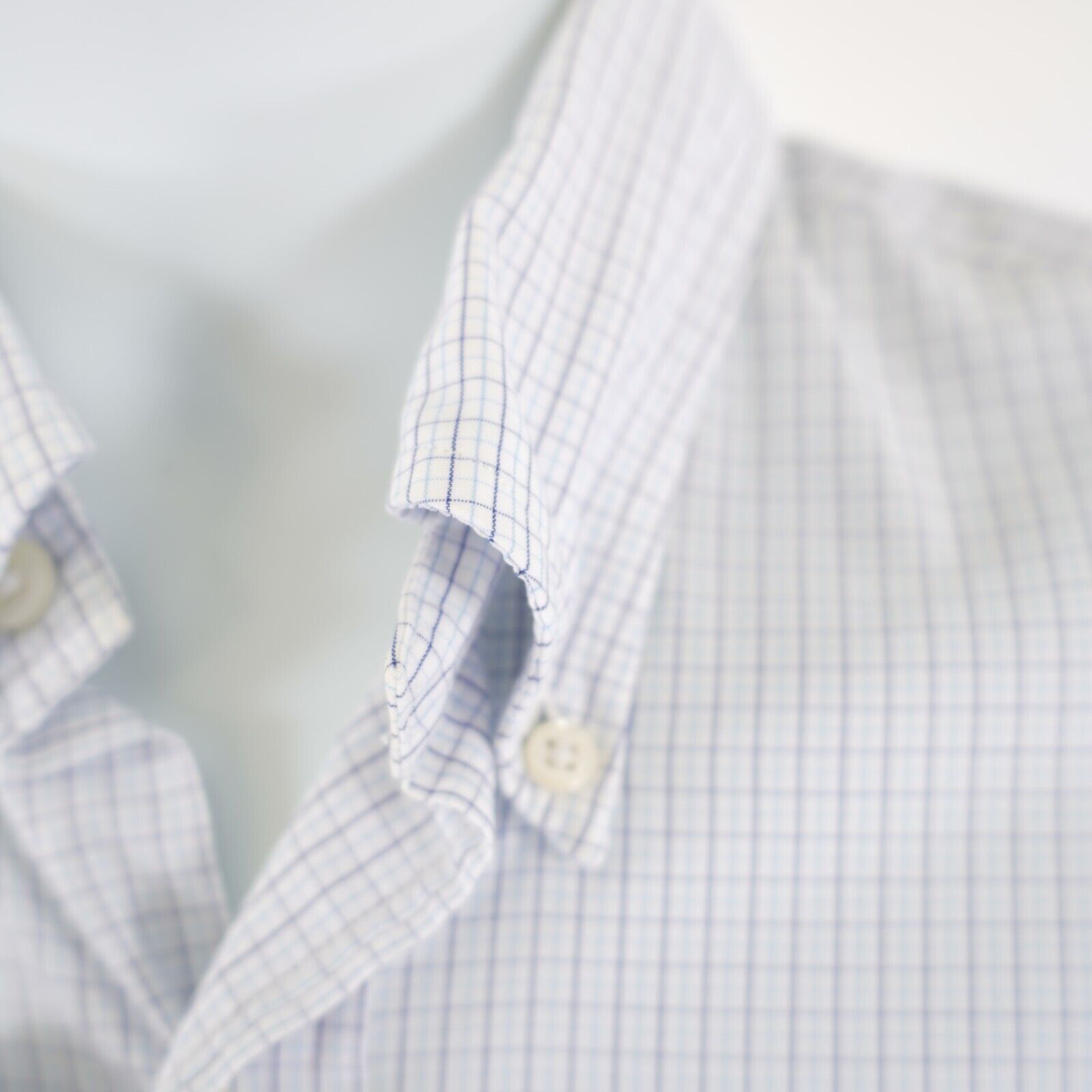 Brooks Brothers Brooks Brothers 346 Small White Purple Blue Check Collared D Size US S / EU 44-46 / 1 - 3 Thumbnail