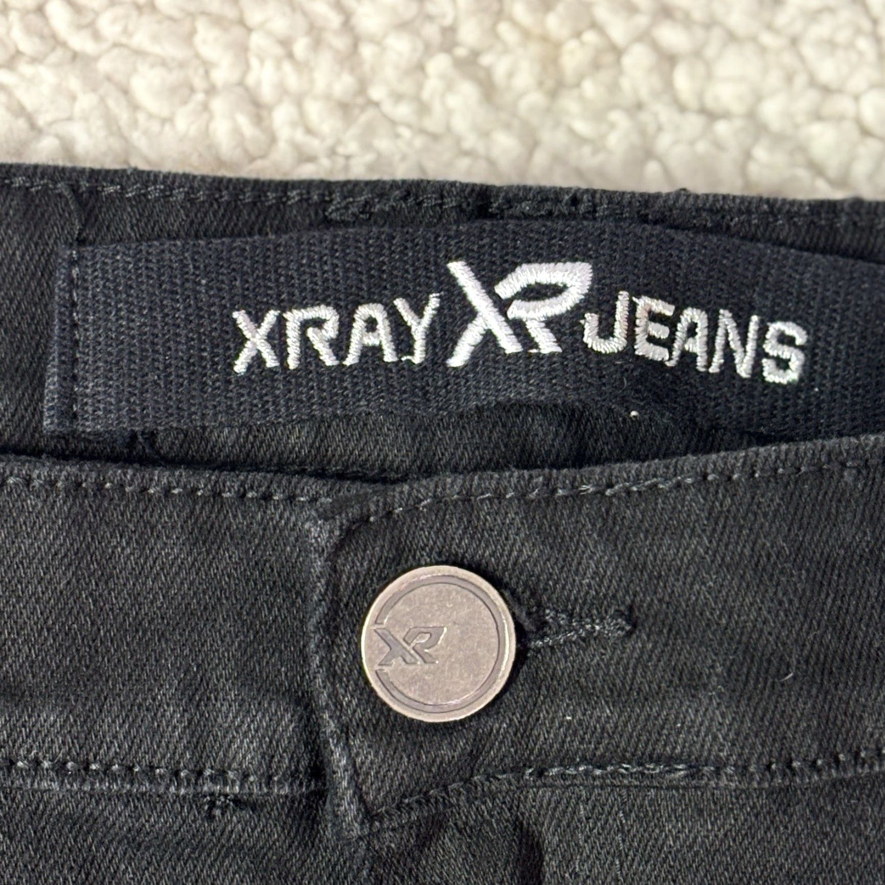 Vintage Xray Jeans Moto Jeans Moto Pants Mens 41x29 Black Slim Stretch Denim Ribbed Knee Biker Size US 40 / EU 56 - 3 Thumbnail