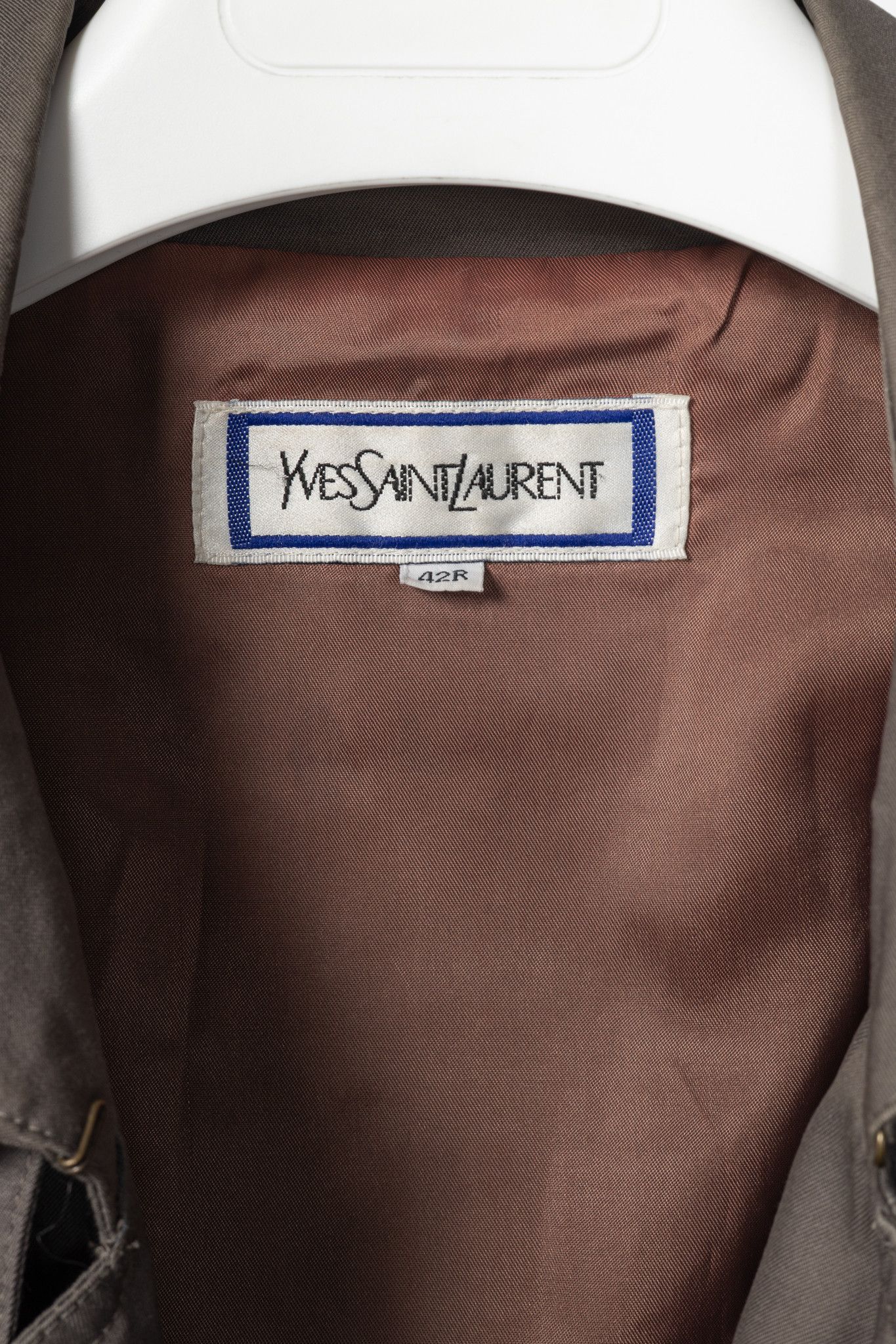 Yves Saint Laurent Yves Saint Laurent Cotton Double-Breasted Belted Trench Coat Size US L / EU 52-54 / 3 - 4 Thumbnail