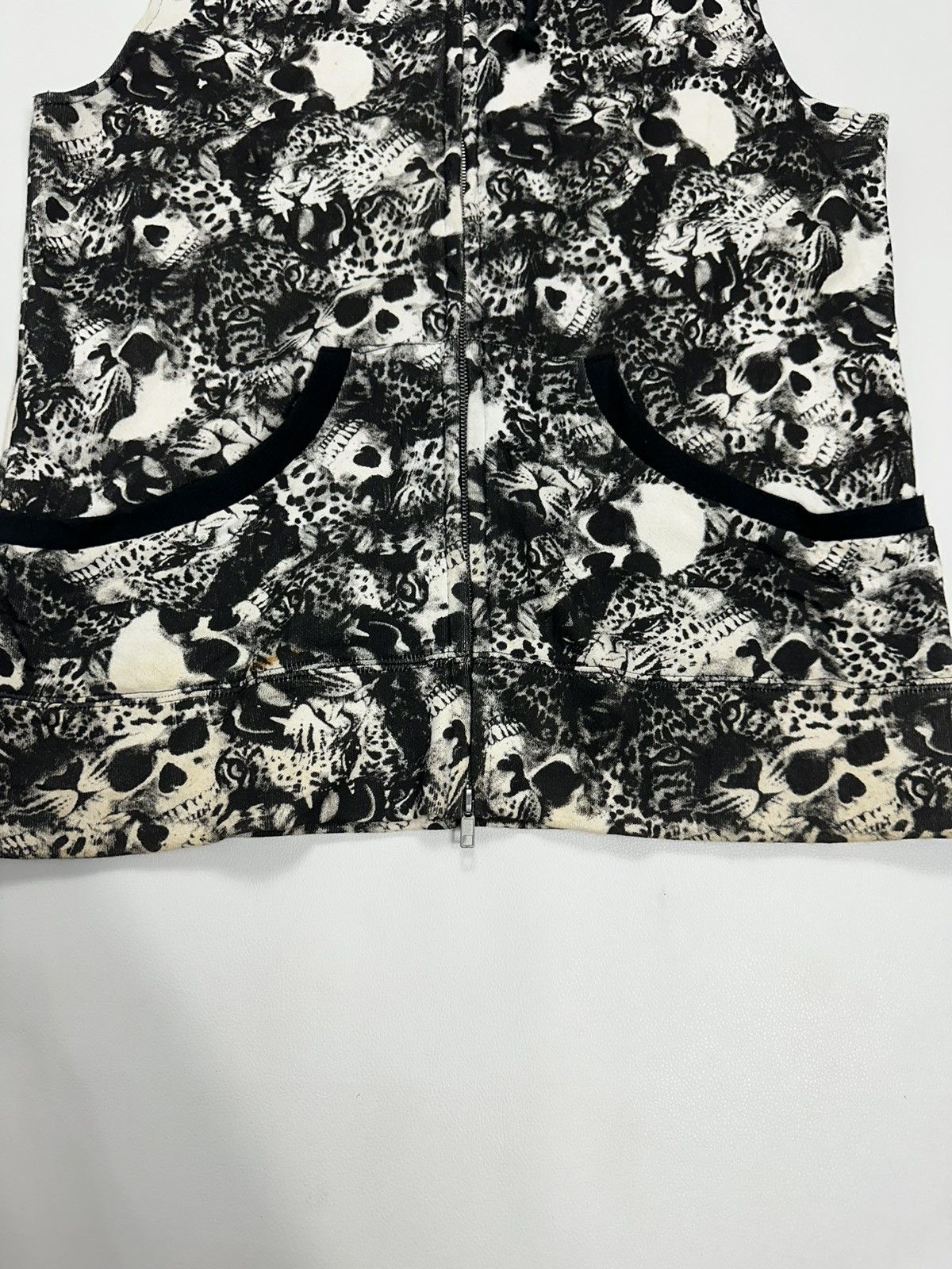 Japanese Brand Glad News Fullprint Skeleton Skull Short Sleeve ZipHoodies Size US M / EU 48-50 / 2 - 9 Thumbnail