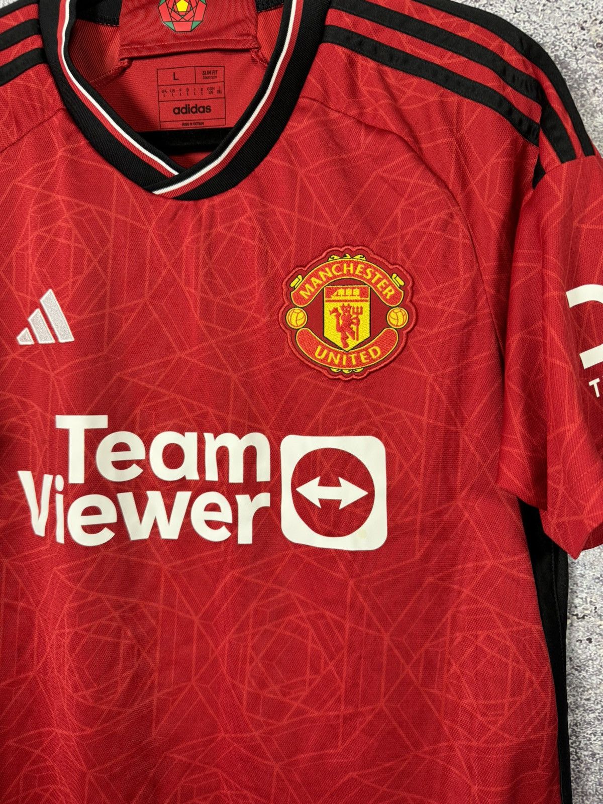 Adidas × Vintage Vintage Manchester United 2023/24 Adidas Soccer Jersey Large Size US L / EU 52-54 / 3 - 6 Thumbnail