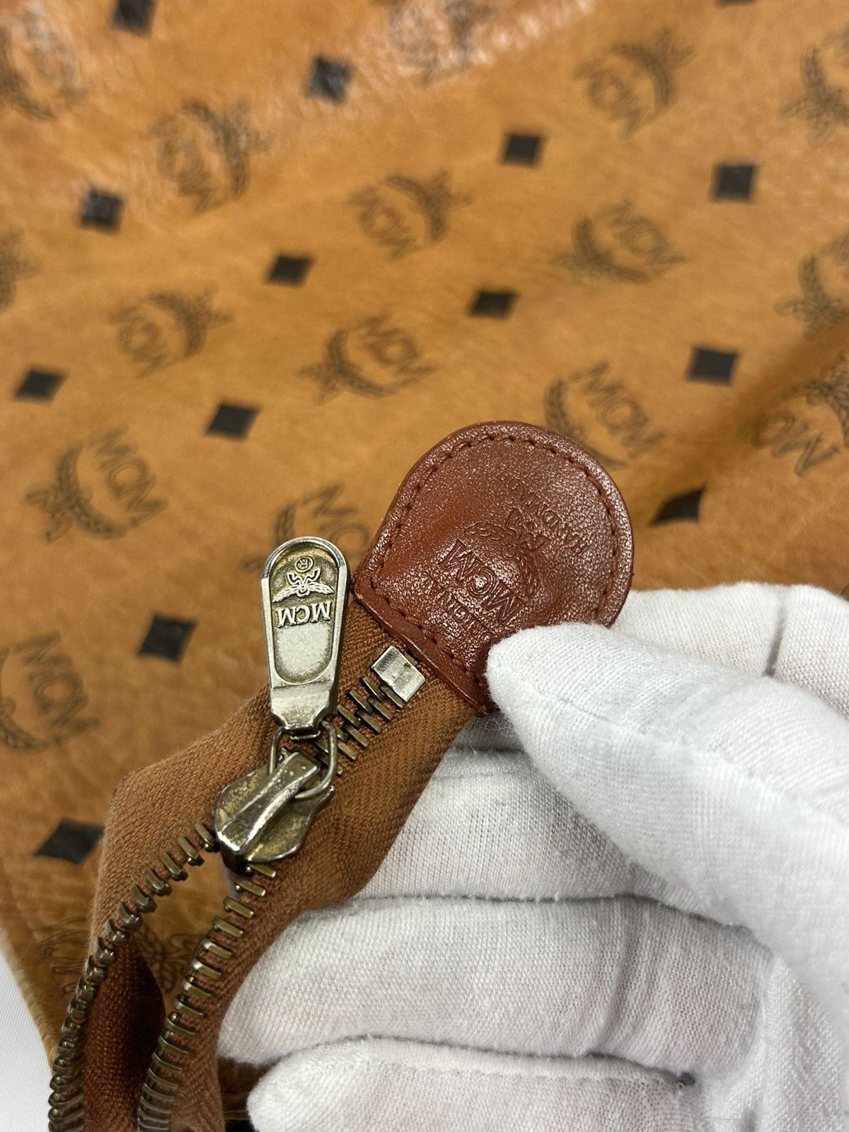 MCM MCM Cognac Leather Clutch Bag Size ONE SIZE - 6 Thumbnail