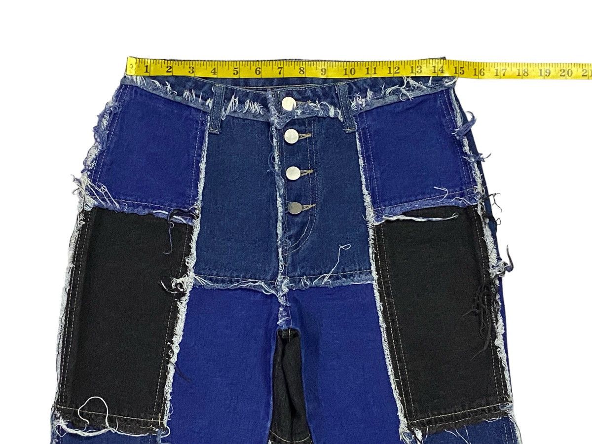 Japanese Brand Japanese Brand Patchwork High Waish Button fly Splied Jeans Size 28" / US 6 / IT 42 - 5 Thumbnail