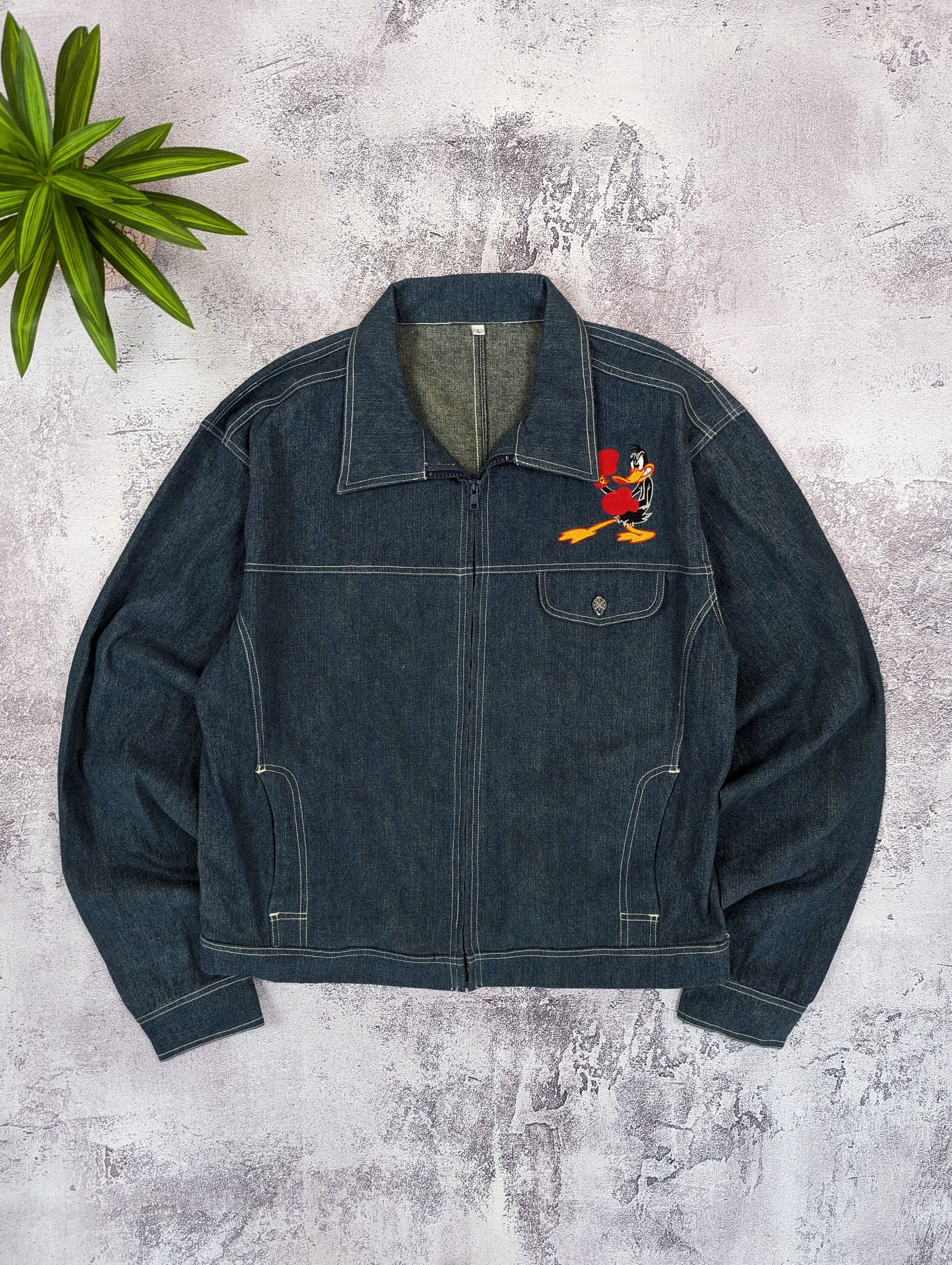 Vintage Vintage Clubs Fighters Boxing Denim Jacket Size L Size US L / EU 52-54 / 3 - 12 Thumbnail