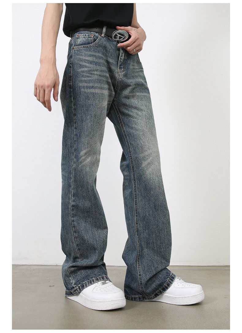 Japanese Brand × Jean Retro straight loose trendy all-match washed flared jeans Size US 34 / EU 50 - 4 Thumbnail