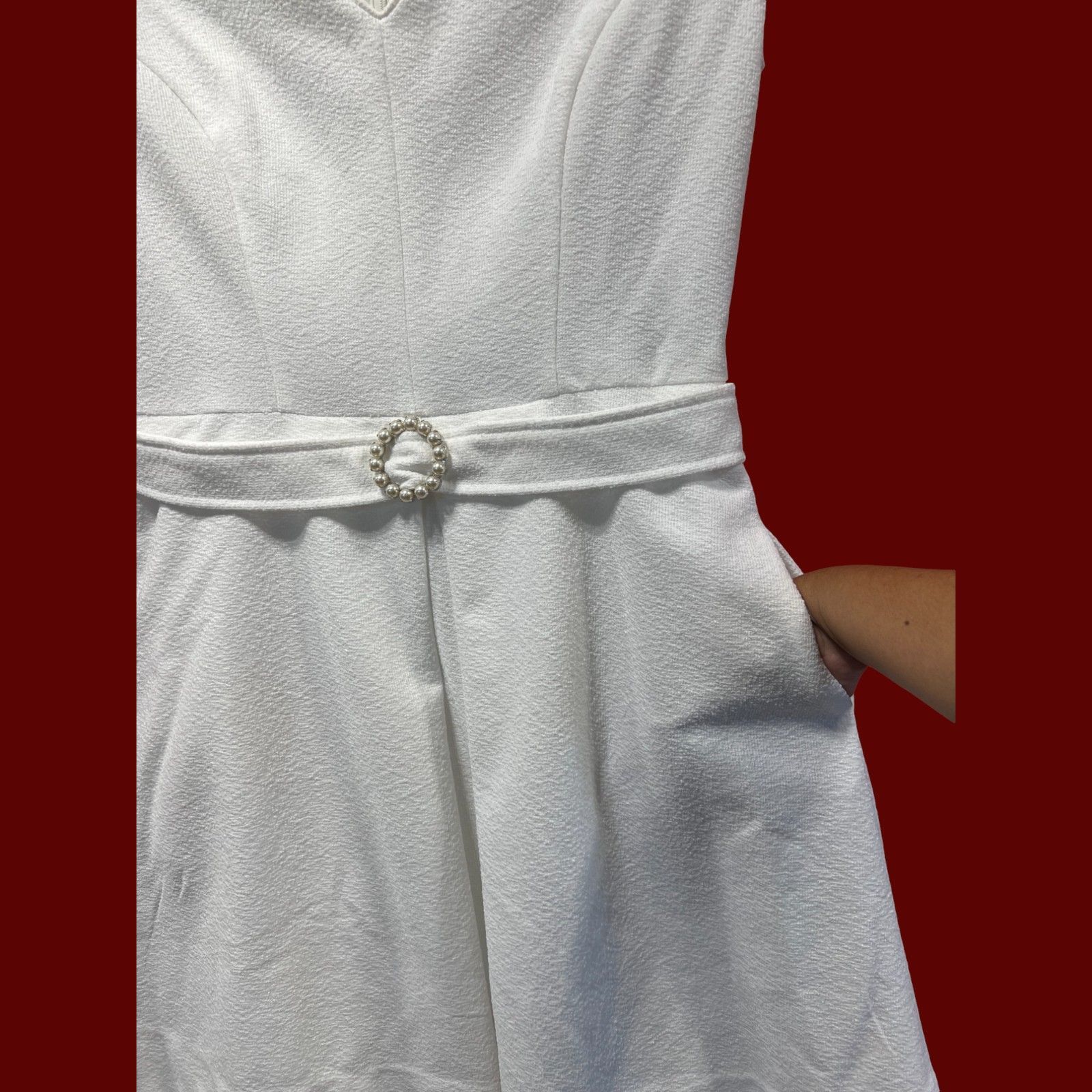 Other Danny And Nicole - Women's Sleeveless Fit + Flare Dress - Iv Size M / US 6-8 / IT 42-44 - 18 Thumbnail