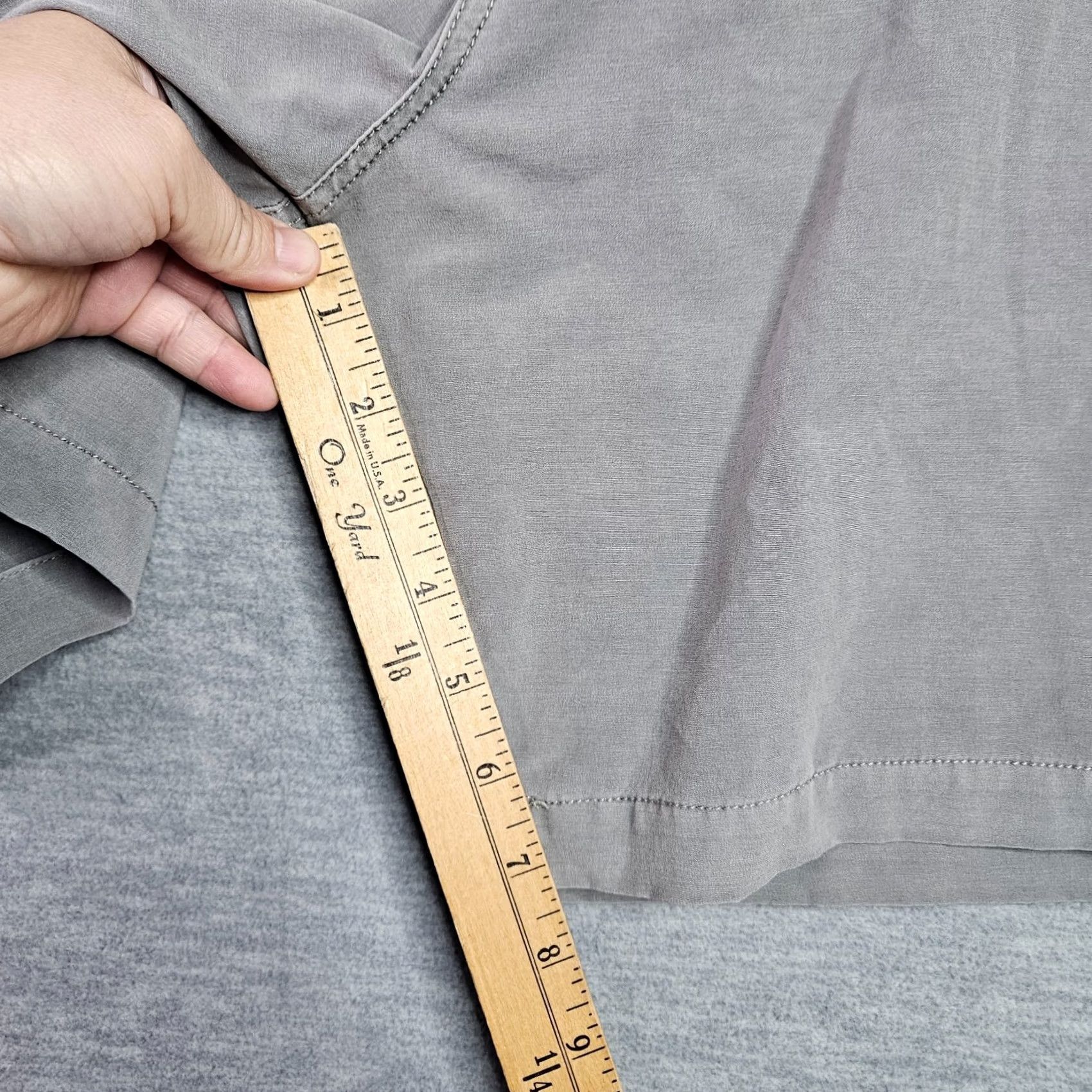 Lucky Brand Lucky Brand Men Chino Shorts Gray Casual Flat Front Size 38 Size US 38 / EU 54 - 3 Thumbnail