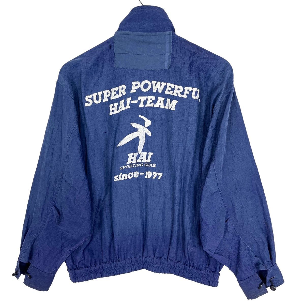 image of Vintage Hai Sporting Gear By Issey Miyake Windbreaker Jacket in Navy, Men's (Size Medium)