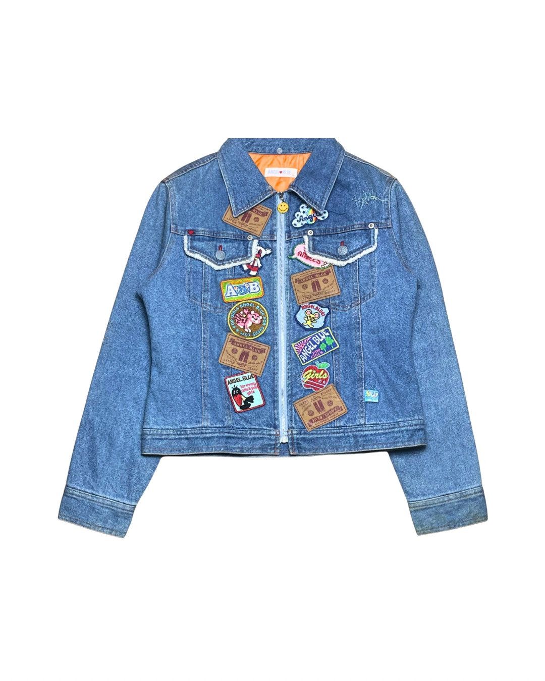 Angel Blue Angel Blue Patchwork Denim Jacket Size M / US 6-8 / IT 42-44 - 1 Thumbnail