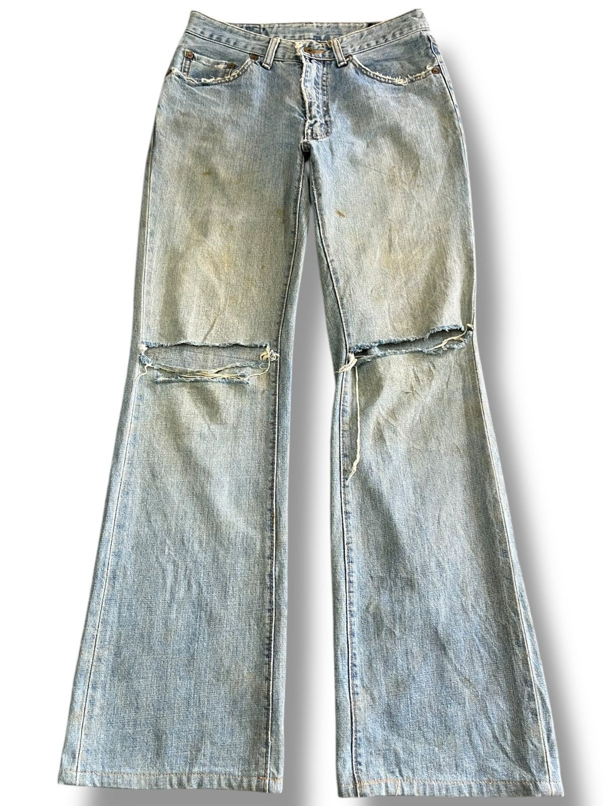 Big John × Vintage Vintage Big John Flare Distressed Denkm Size US 29 - 1 Thumbnail
