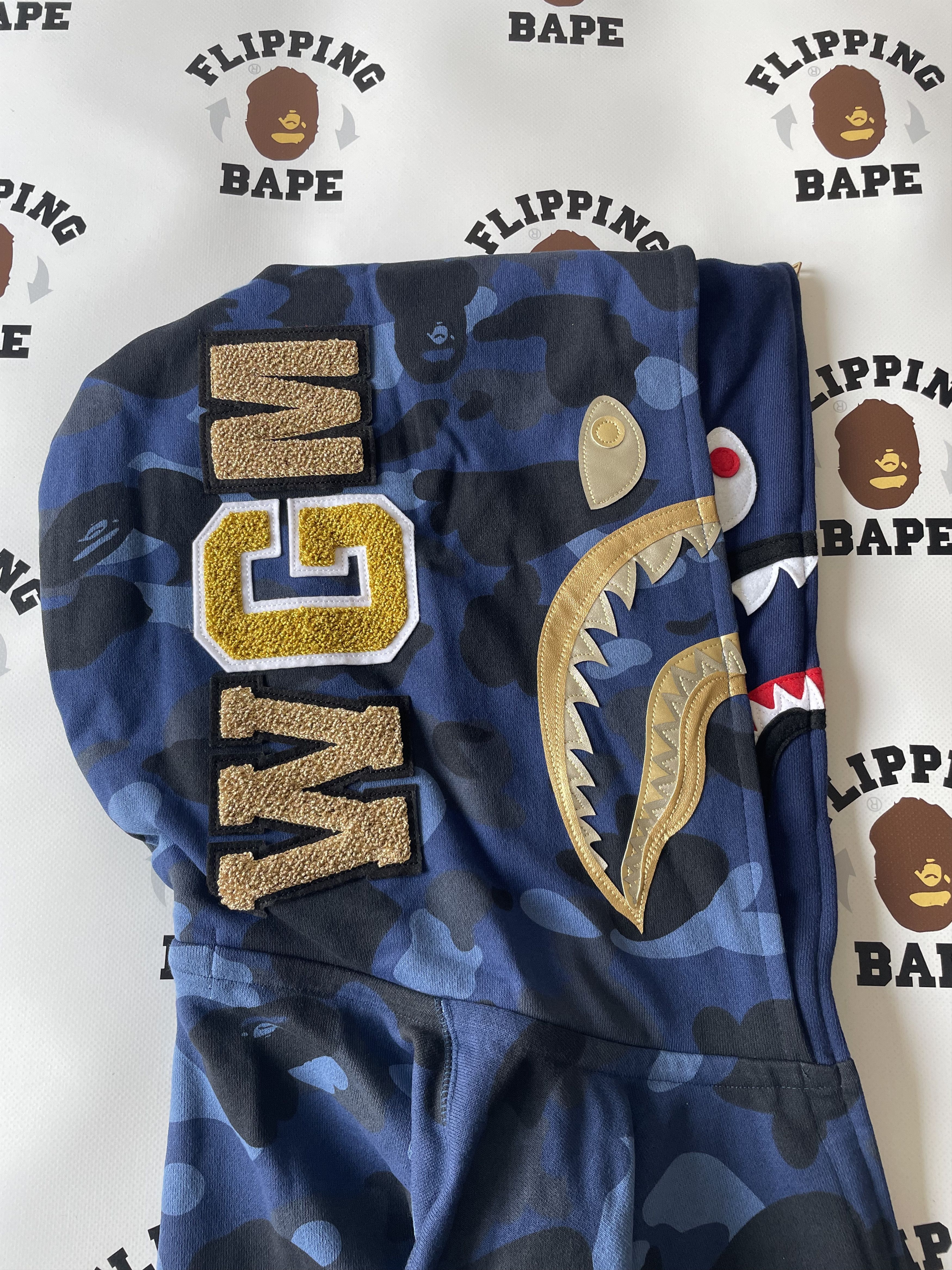 Bape BAPE COLOR CAMO DOUBLE SHARK FULL ZIP HOODIE Size US XL / EU 56 / 4 - 4 Thumbnail