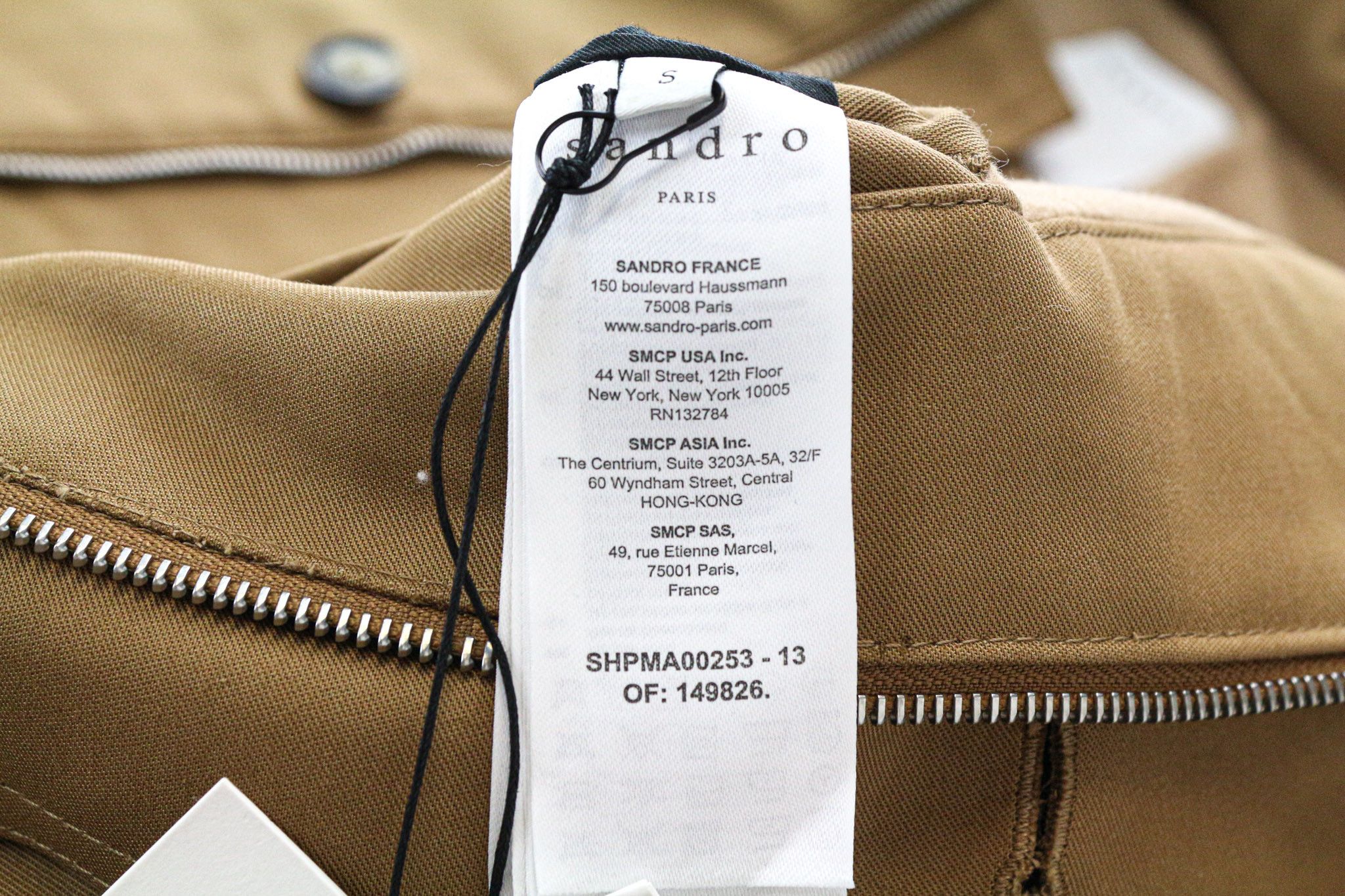 Sandro S Camel Brown Hooded Cotton Parka Jacket 74610 Size US S / EU 44-46 / 1 - 7 Thumbnail