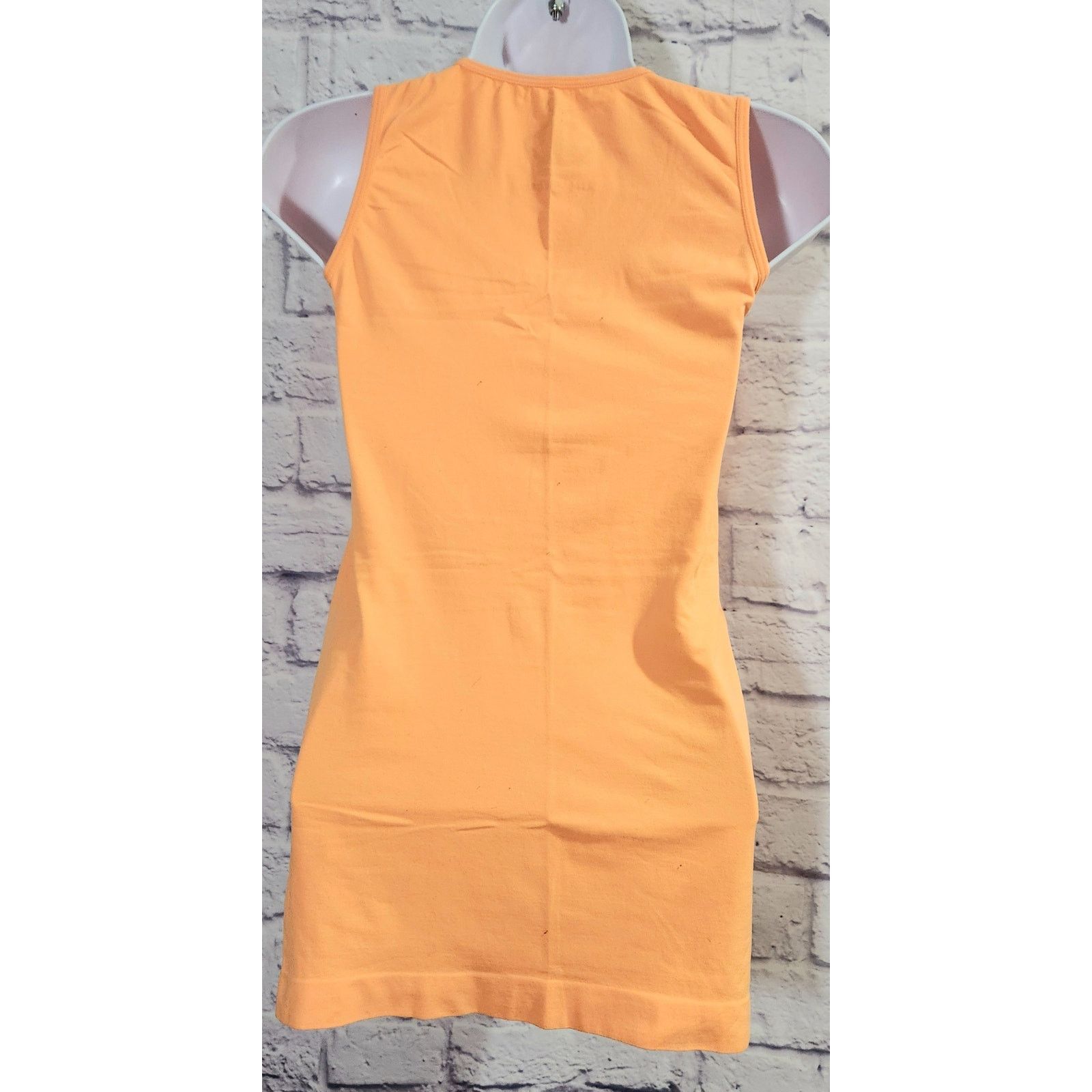 Other Love Charm Bright Orange Round Neck Tank Top One Size Size ONE SIZE - 3 Thumbnail