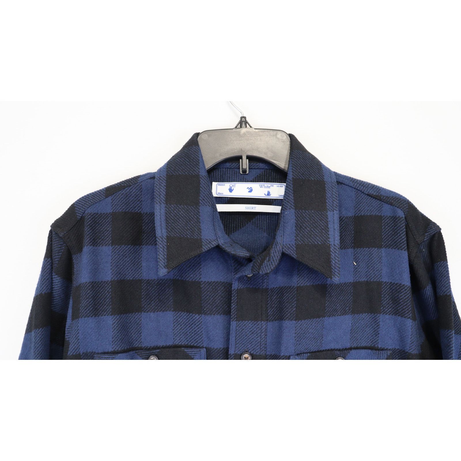 Off-White o1rshd1 Special Flannel Shirt in Black/Blue Size US M / EU 48-50 / 2 - 8 Thumbnail