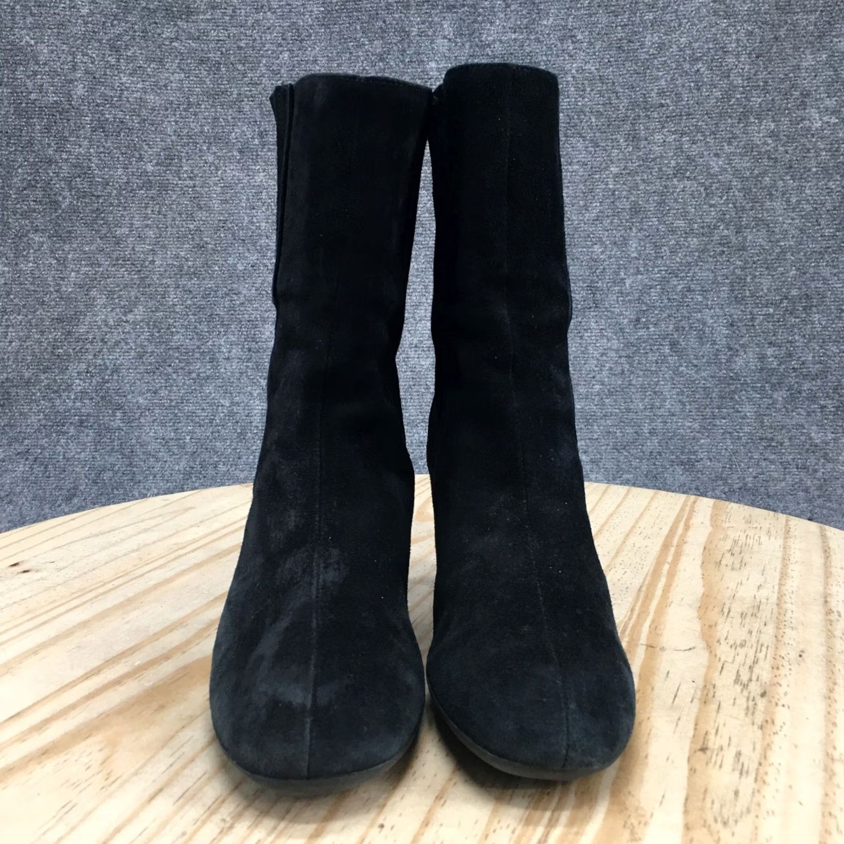 Vintage Aerosoles Fifth Ave Boots Womens Casual Ankle Bootie Black Suede Block Heels • US 6 / UK 3 / AU 4 / EU 36 # Womens Boots Size US 6 / IT 36 - 4 Thumbnail