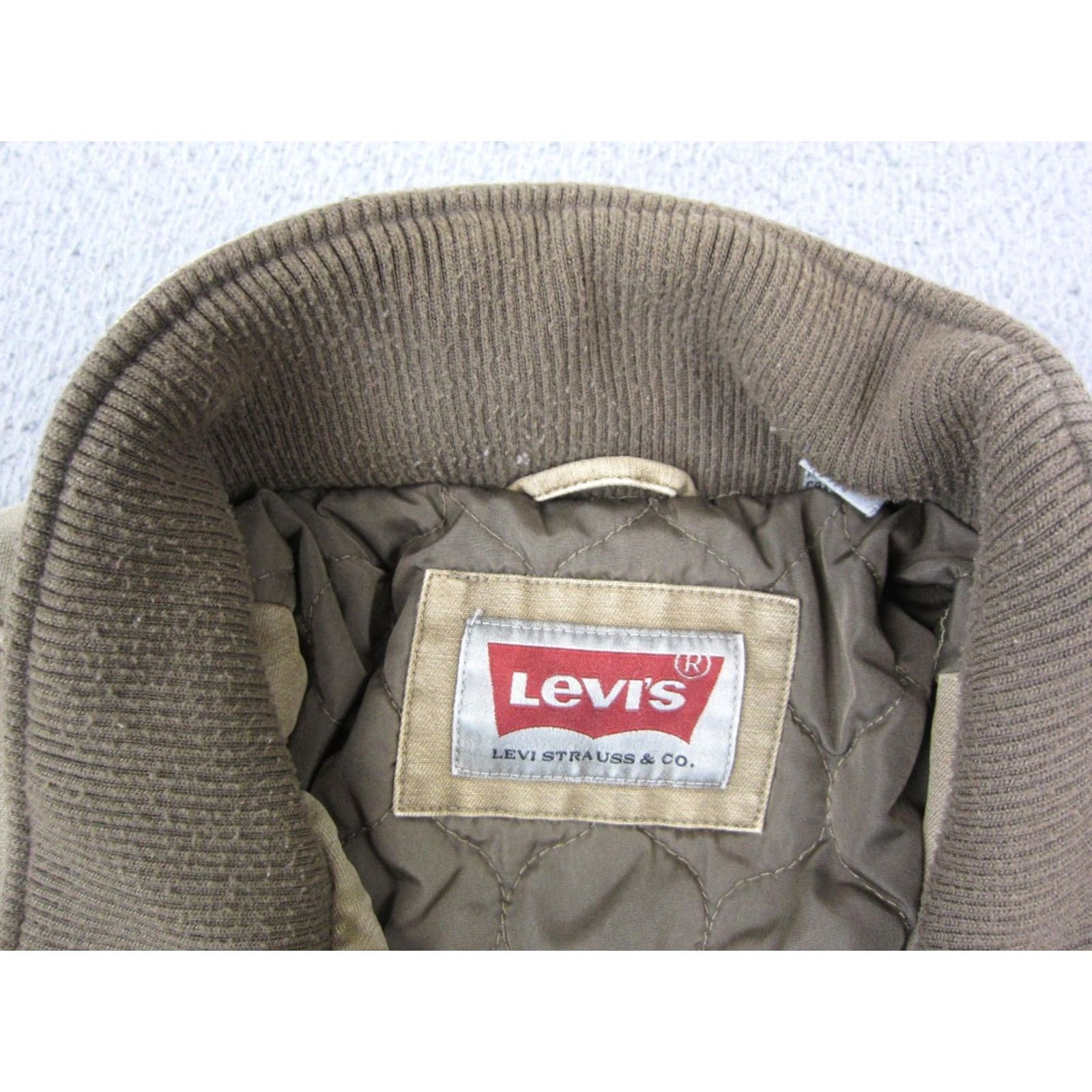 Levi's Levi's Jacket Mens M Brown Military Field Zip Up Lined Canvas Cotton Coat Size US M / EU 48-50 / 2 - 4 Thumbnail
