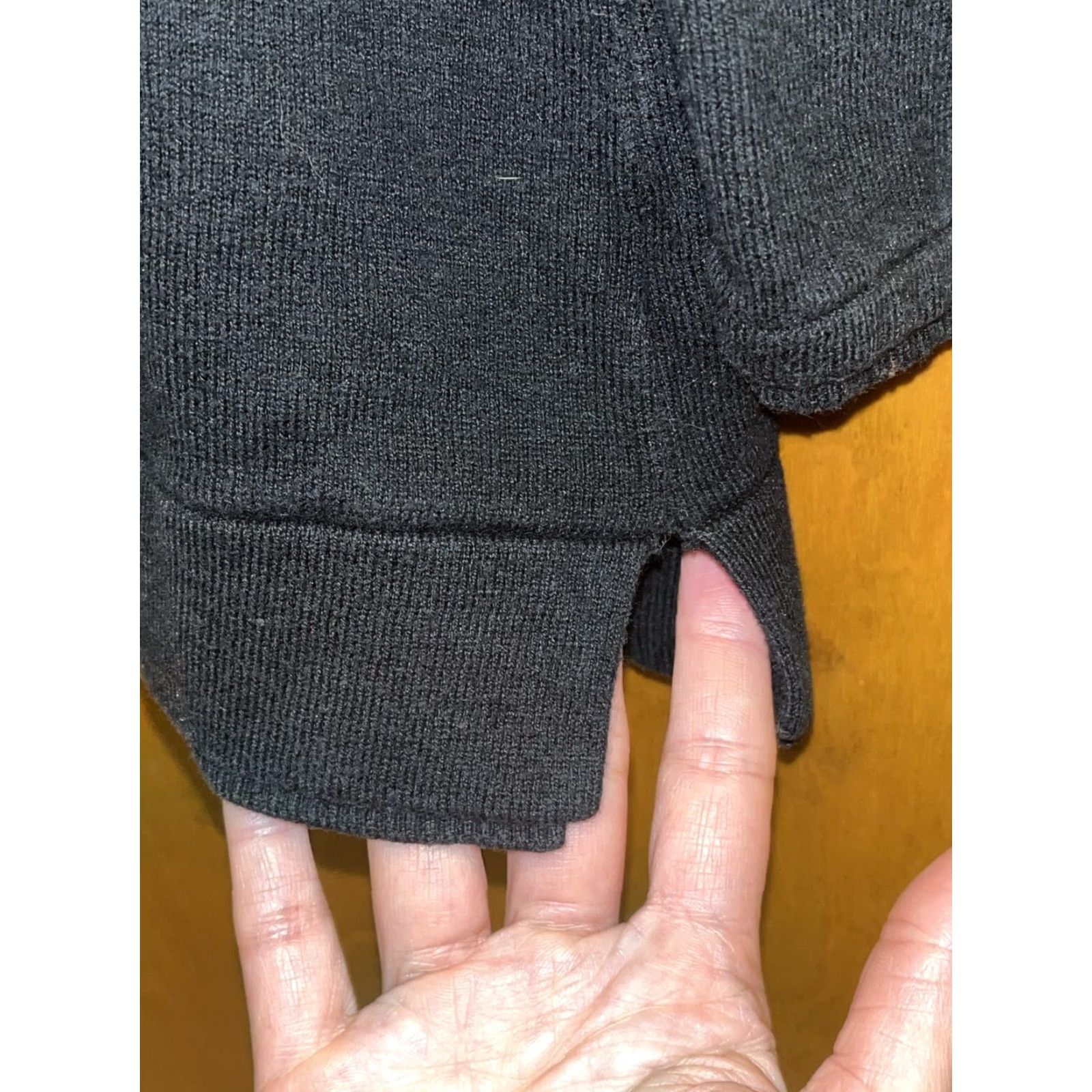 J. Jill VINTAGE J. Jill Women's Sweater Pullover V-Neck Long Sleeve Cotton Blend Black Petite All Seasons Size S / US 4 / IT 40 - 4 Thumbnail