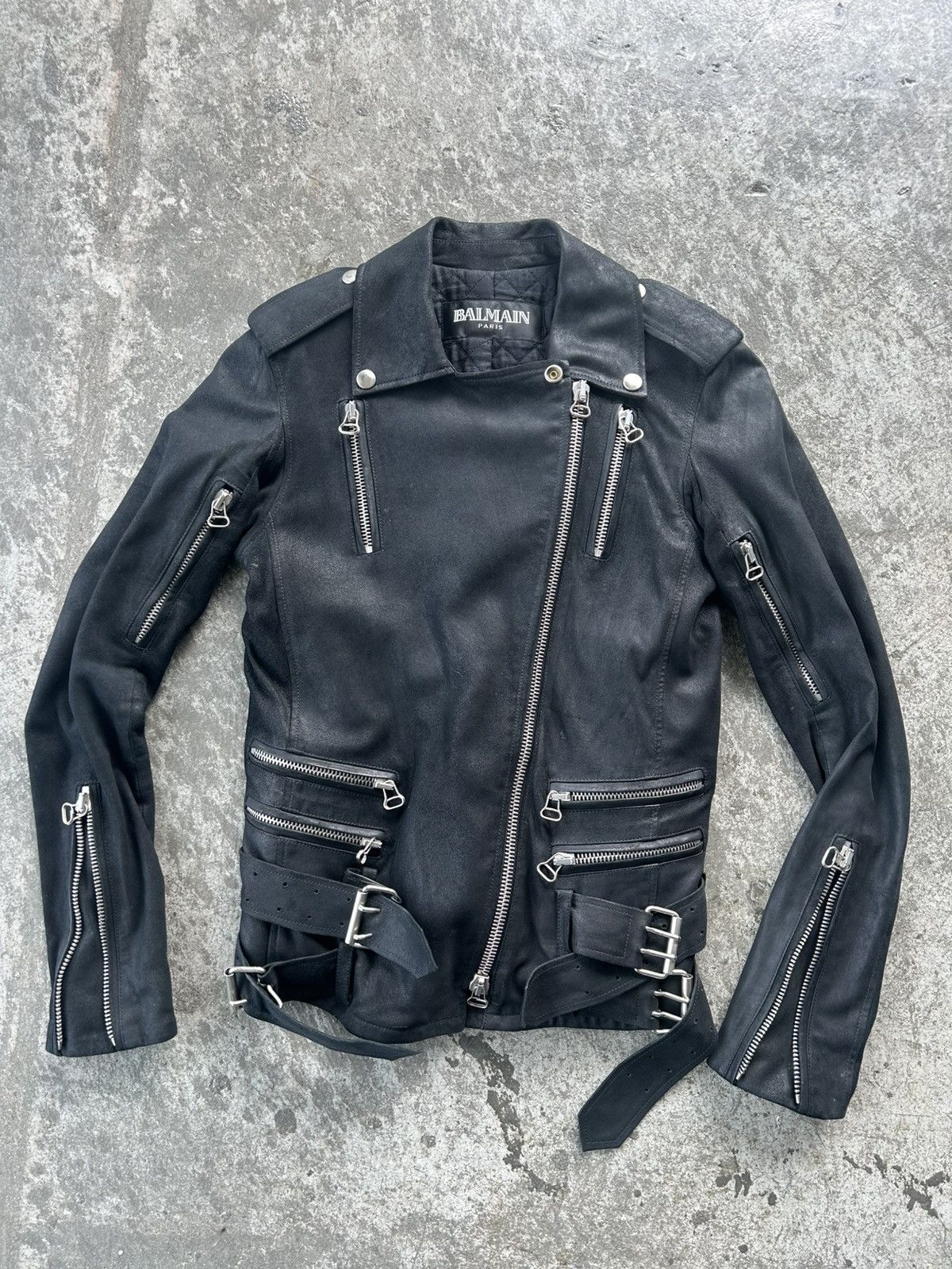Balmain Decarnin Balmain FW09 Leather Double Belted Jacket Size US XS / EU 42 / 0 - 2 Thumbnail