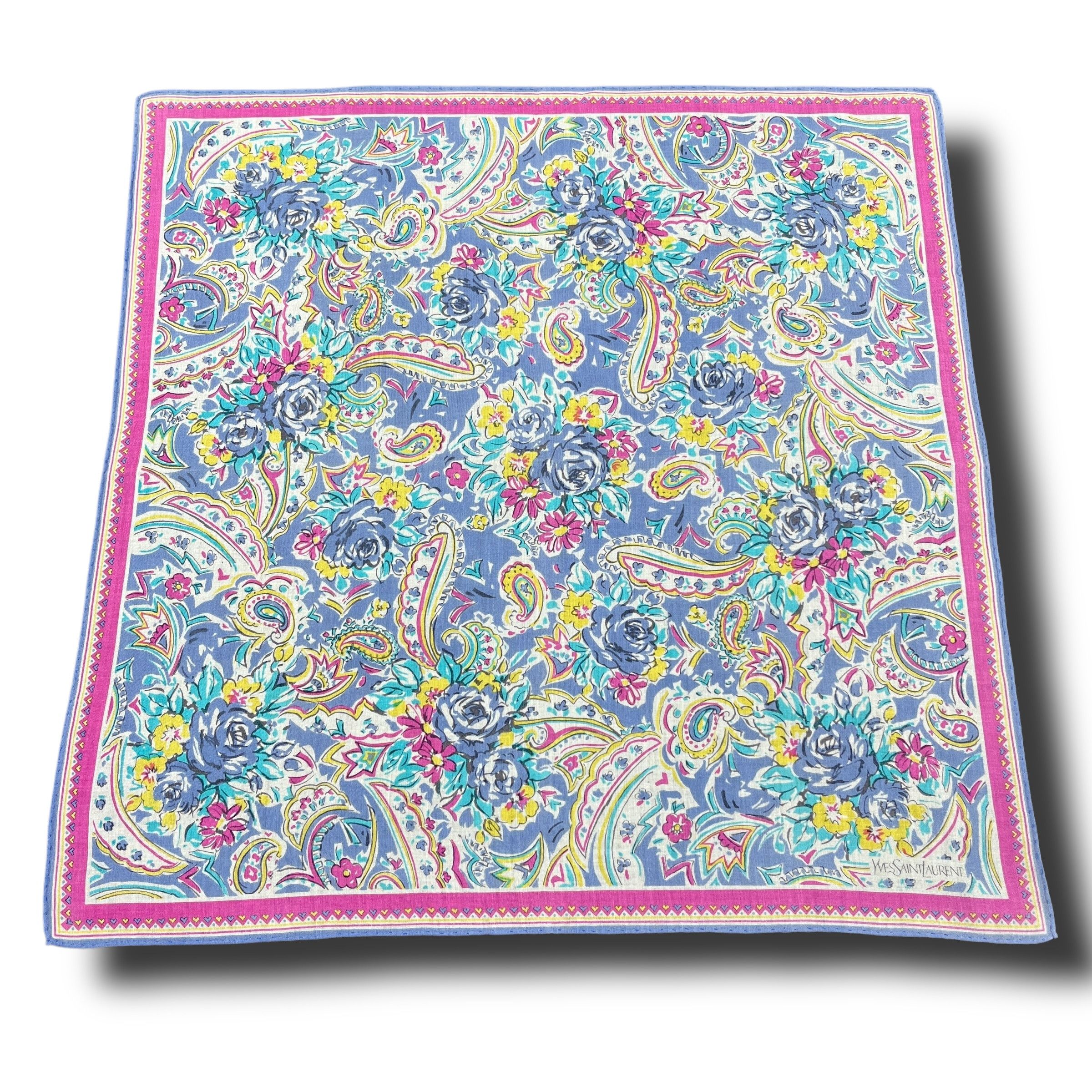 Vintage Yves Saint Laurent Handkerchief / Bandana / Neckerchief B269 Size ONE SIZE - 2 Thumbnail