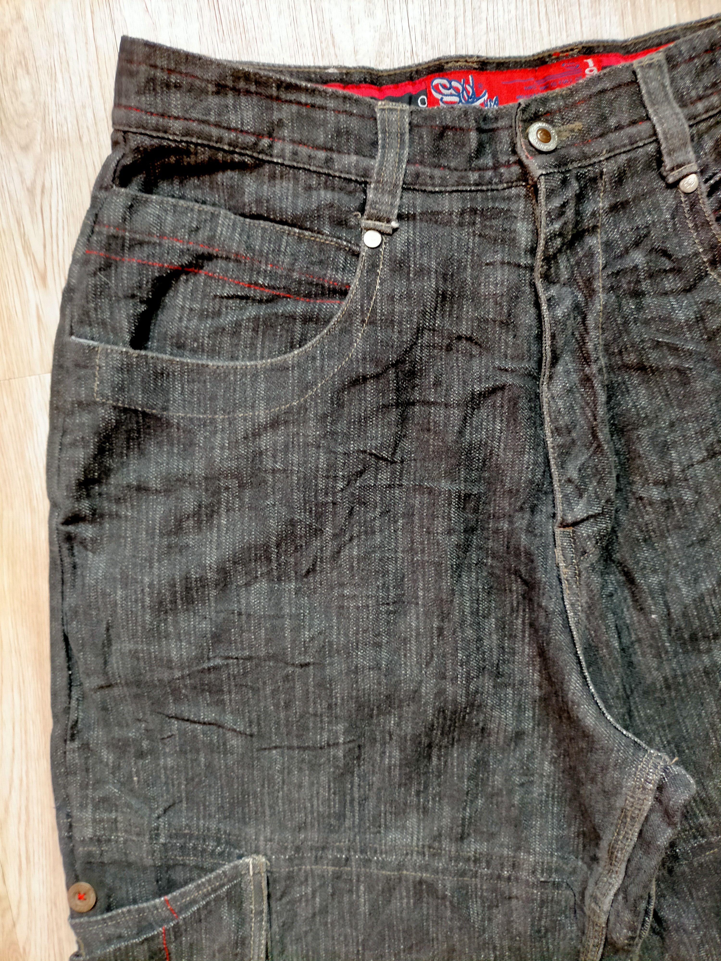 Vintage 1989 Baggy Soul Usa Embroidered Cargo Black Jeans
