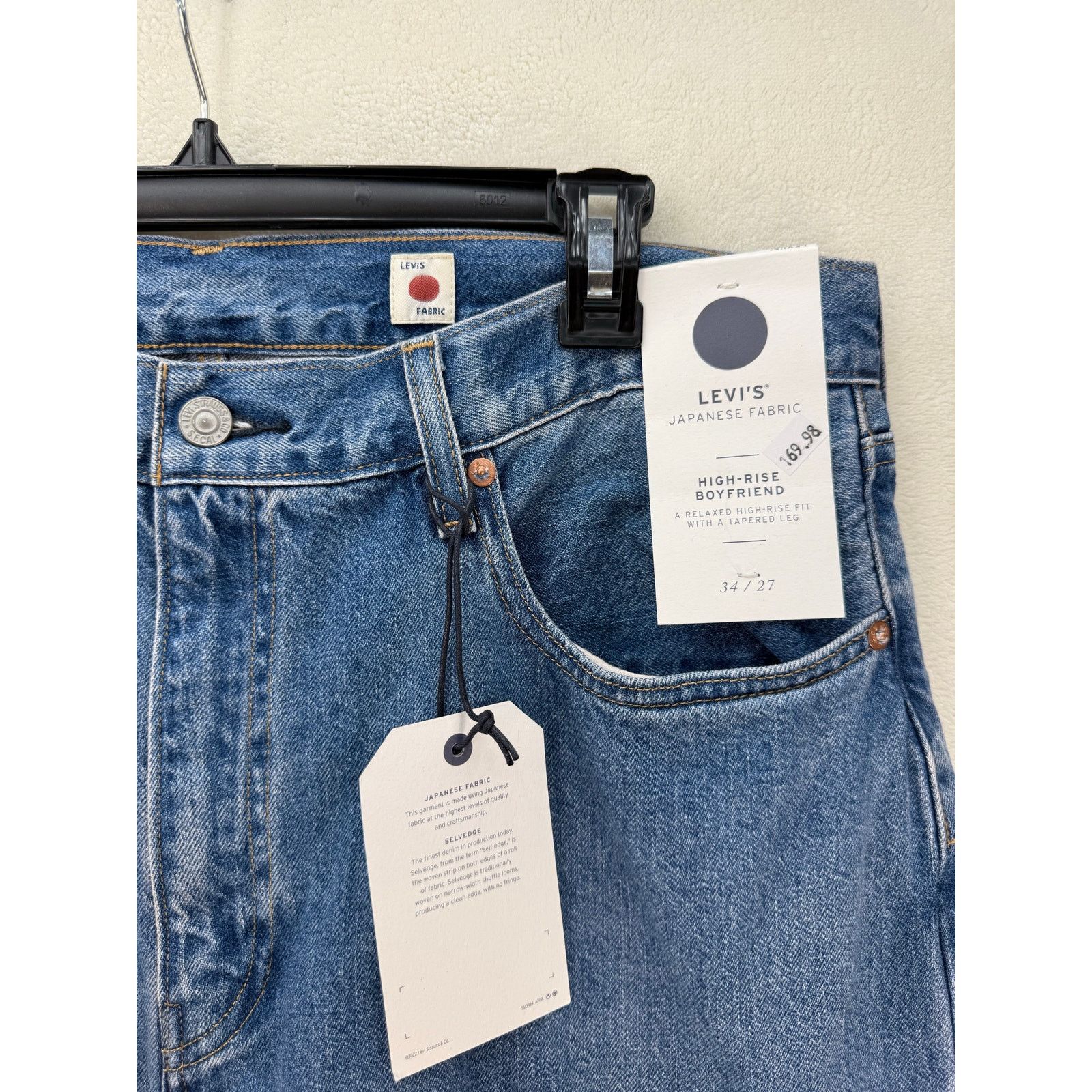Levi's LEVI'S JAPANESE FABRIC SIZE 34/27 HIGH RISE BOYFRIEND JEANS Size 34" / US 12 / IT 48 - 2 Thumbnail