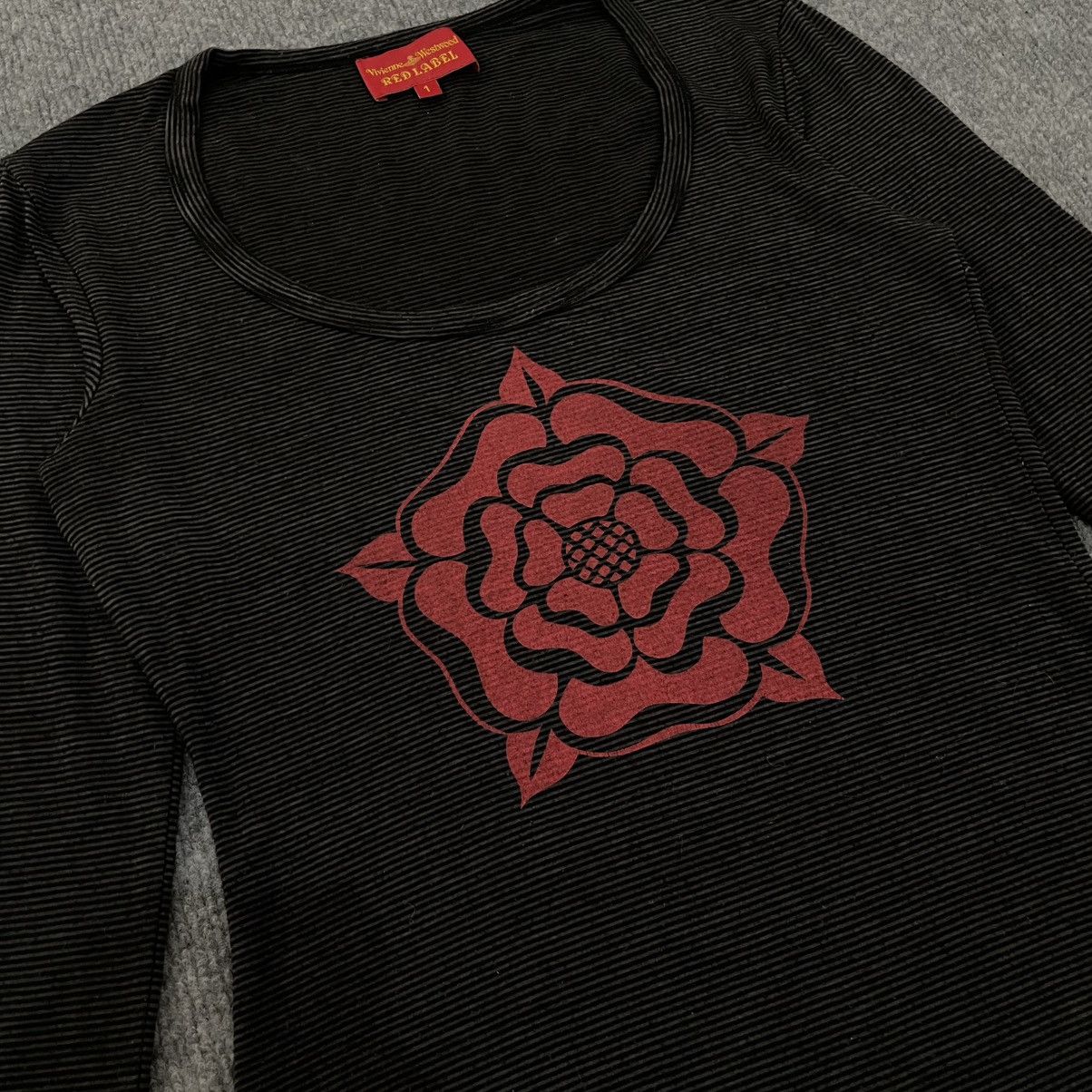 Vivienne Westwood Vivienne Westwood Red Label Black Ribbed Orb Rose Print Y2K Size S / US 4 / IT 40 - 3 Thumbnail