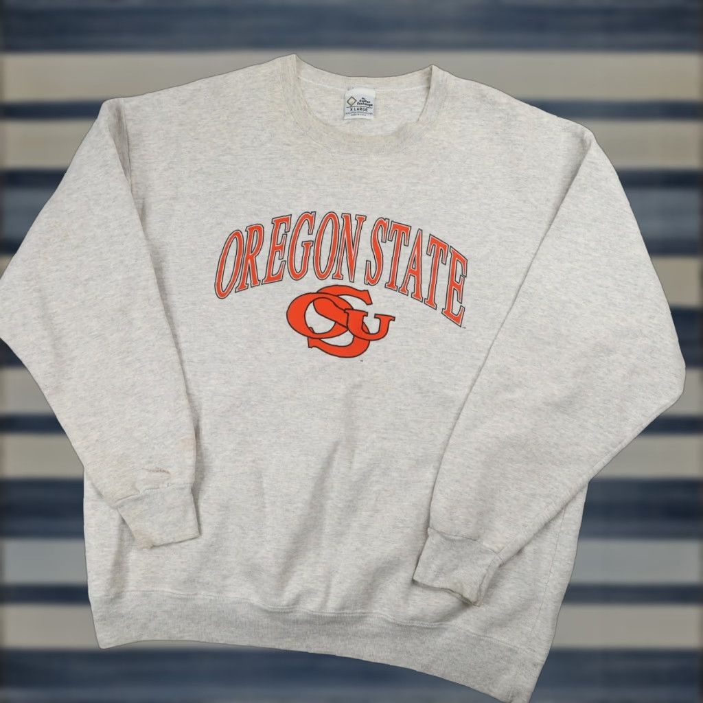 Vintage VINTAGE Oregon State Beavers Mens XL Graphic Sweatshirt Gray Size US XL / EU 56 / 4 - 1 Thumbnail