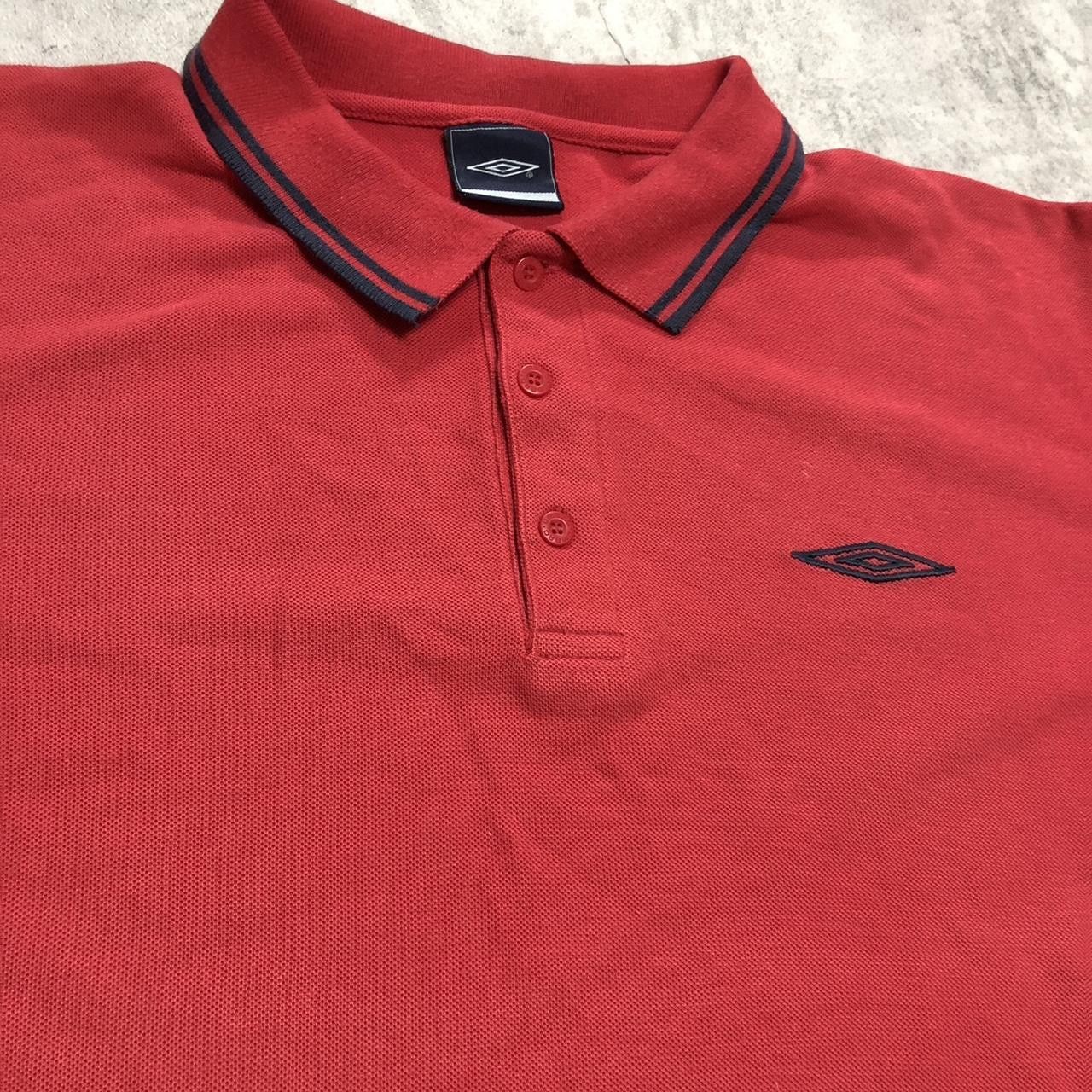 Umbro Umbro red polo shirt with vintage y2k 2000s Size US L / EU 52-54 / 3 - 3 Thumbnail