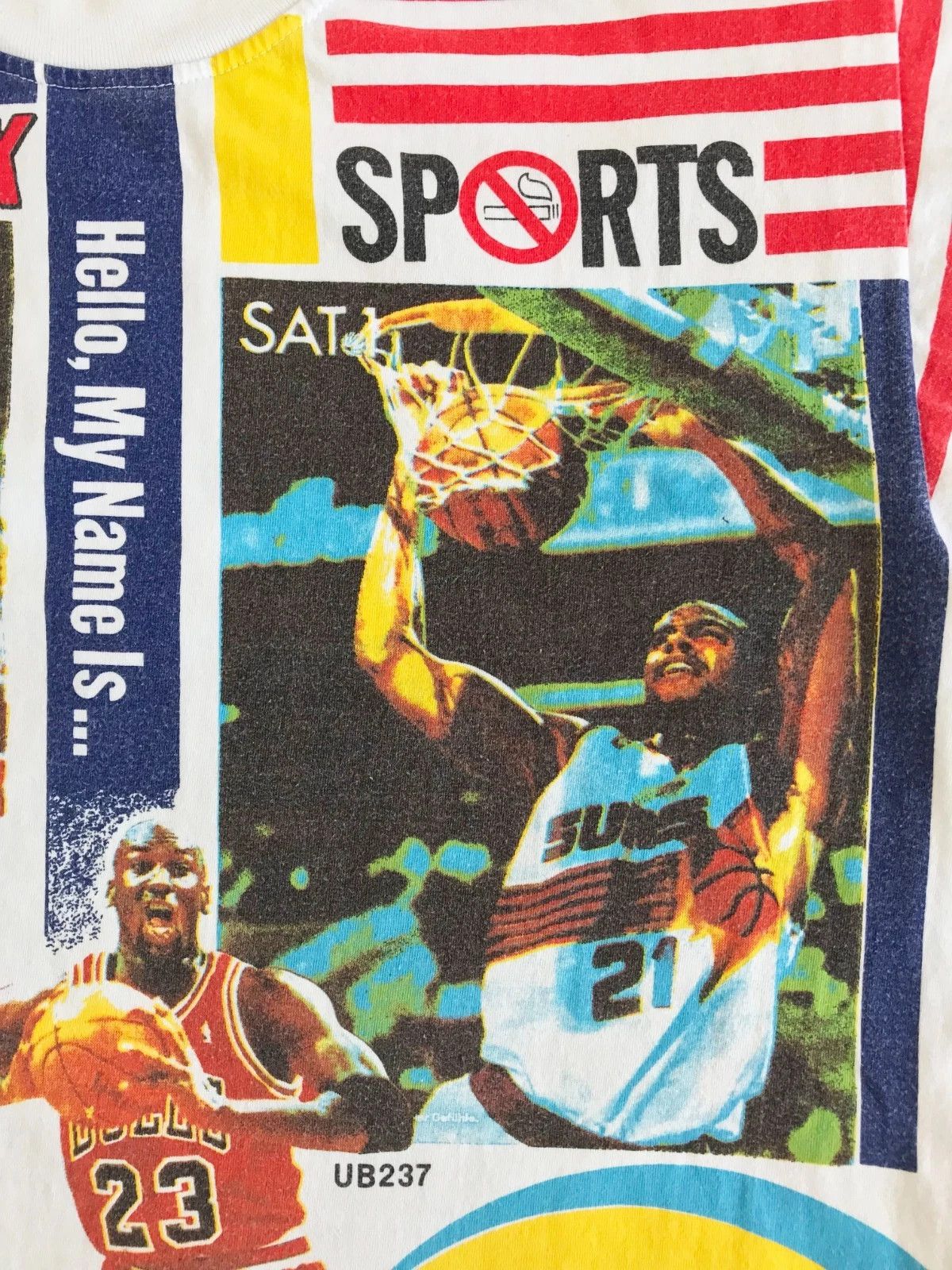 Starter RARE Vintage 90s STARTER T shirt Single stitch Jordan NBA Size US M / EU 48-50 / 2 - 7 Thumbnail