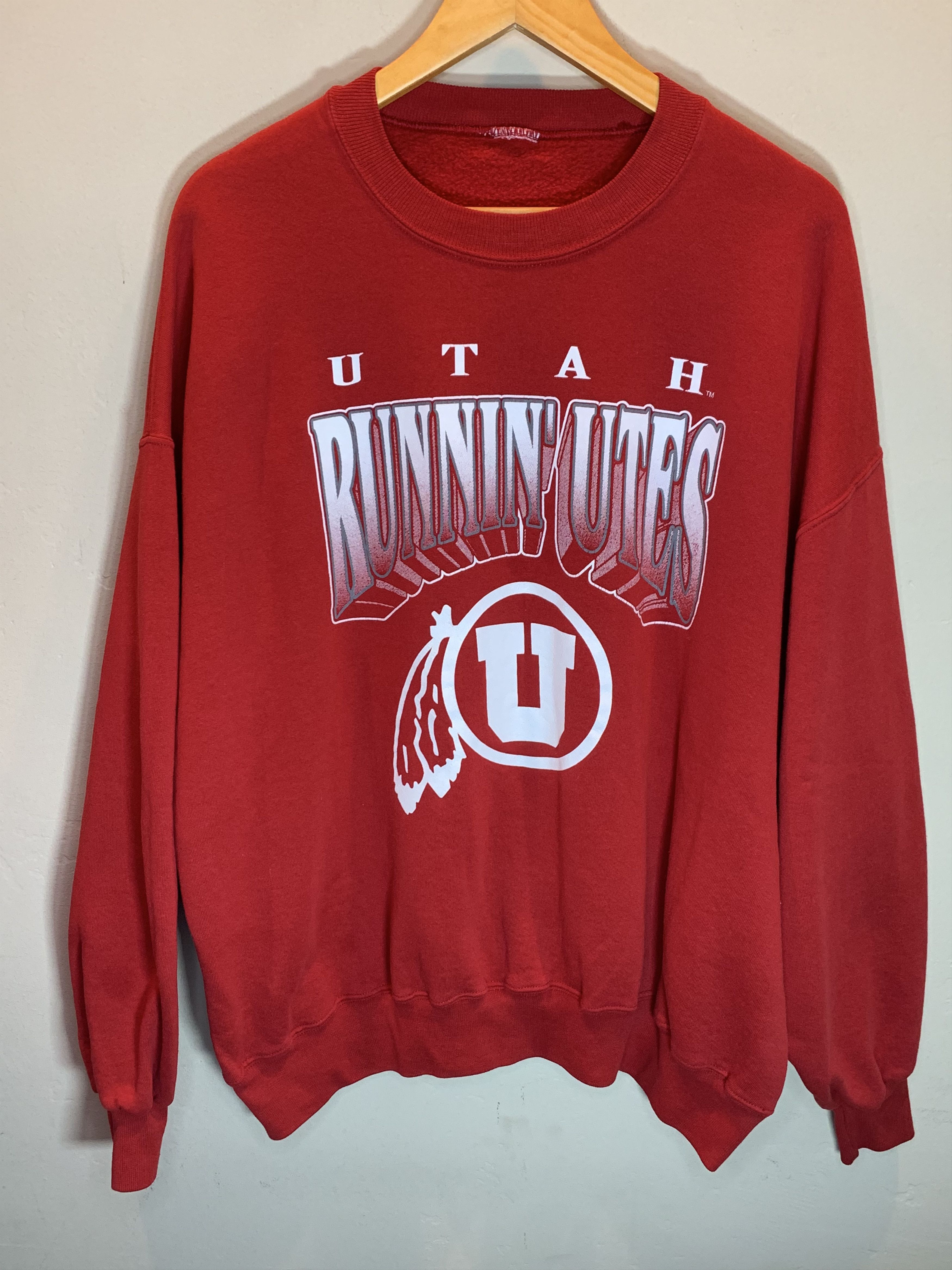 Vintage *RARE* Vintage 90’s Utah Runnin’ Utes University Sweatshirt Size US XL / EU 56 / 4 - 1 Thumbnail