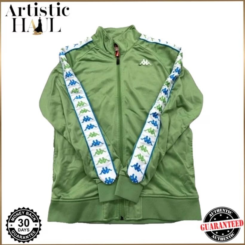 Kappa Kappa Track Jacket Men's Green M Slim Fit Banda front zip Polyester Sportswear Casual Athletic Size US M / EU 48-50 / 2 - 2 Thumbnail