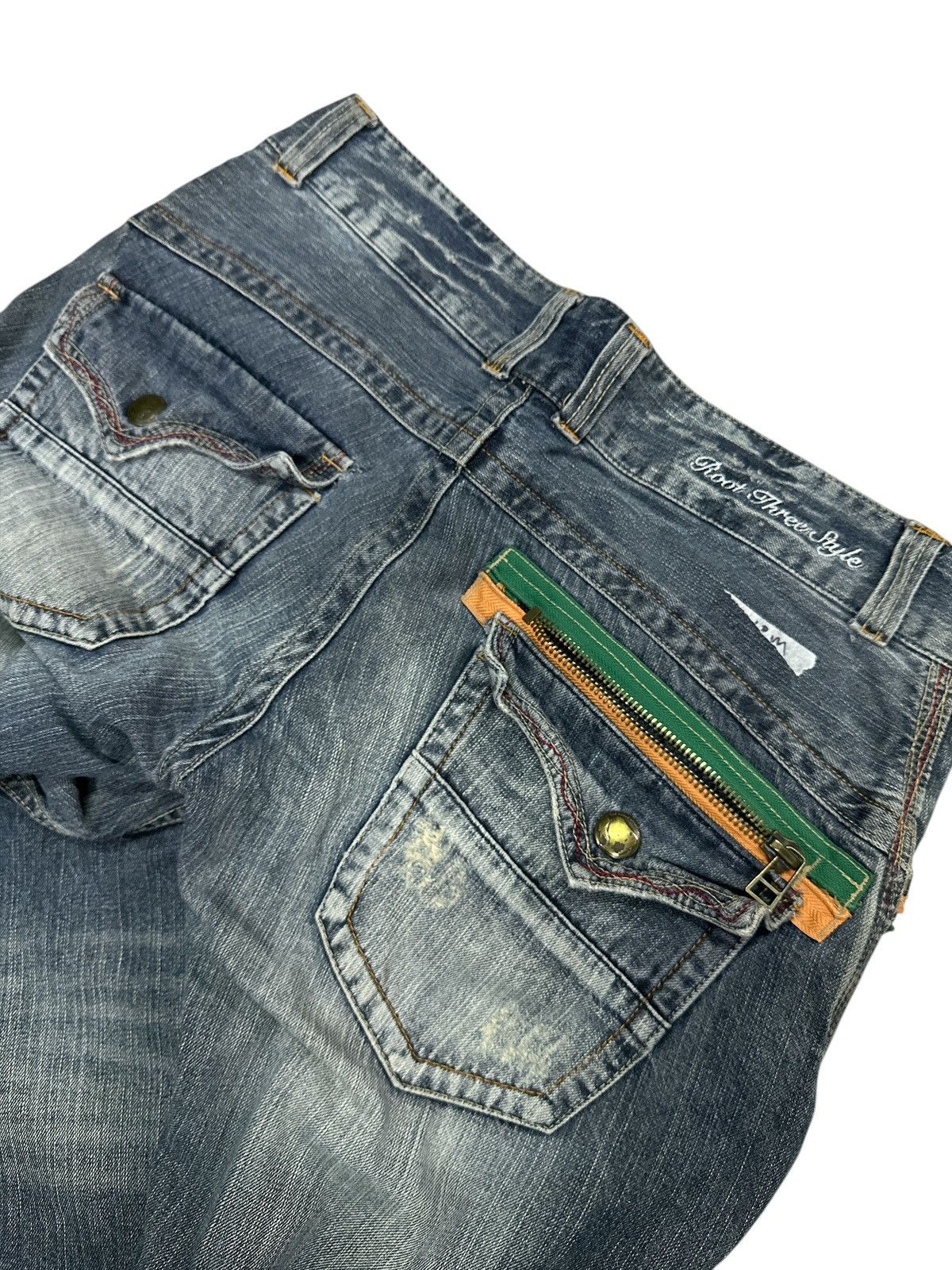 Kapital Root Three Style Double Pocket Blue WashFaded . Size US 34 / EU 50 - 4 Thumbnail