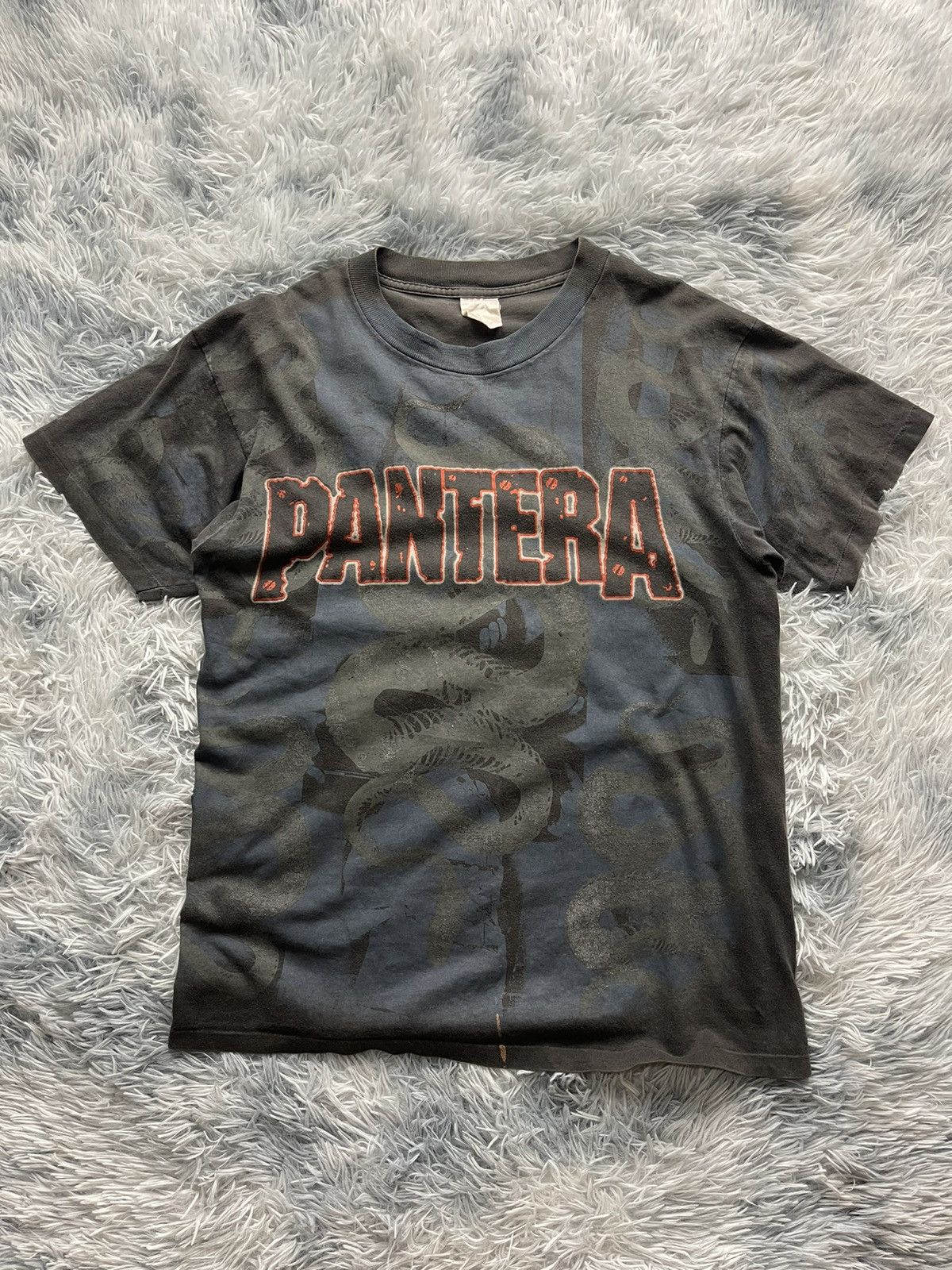 image of Band Tees x Vintage 90's Pantera Aop Snake Shirt, Men's (Size XL)