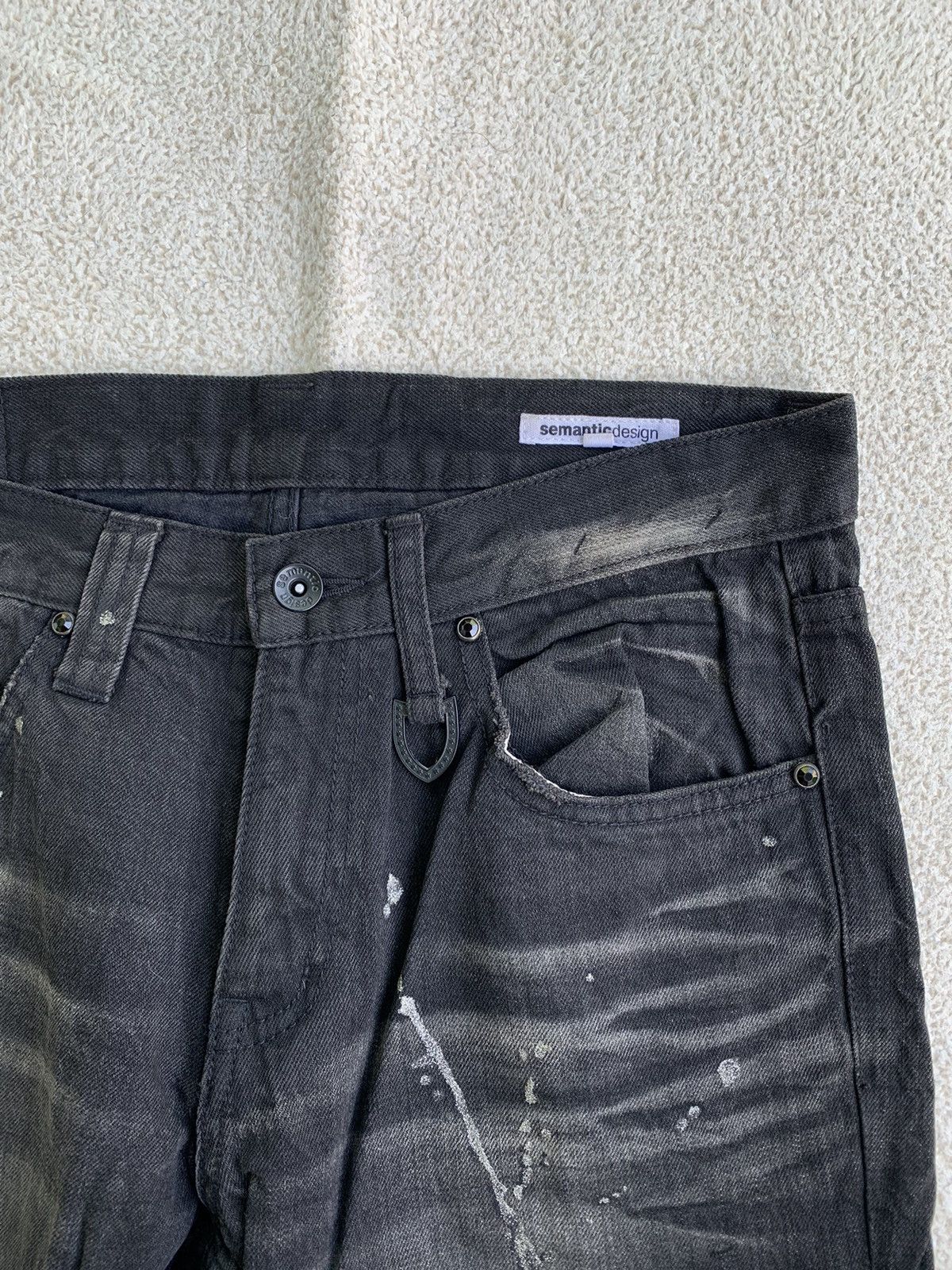 semanticdesign Vtg 00s Semantic Design bootcut jeans Black Fadded Size US 30 / EU 46 - 7 Thumbnail