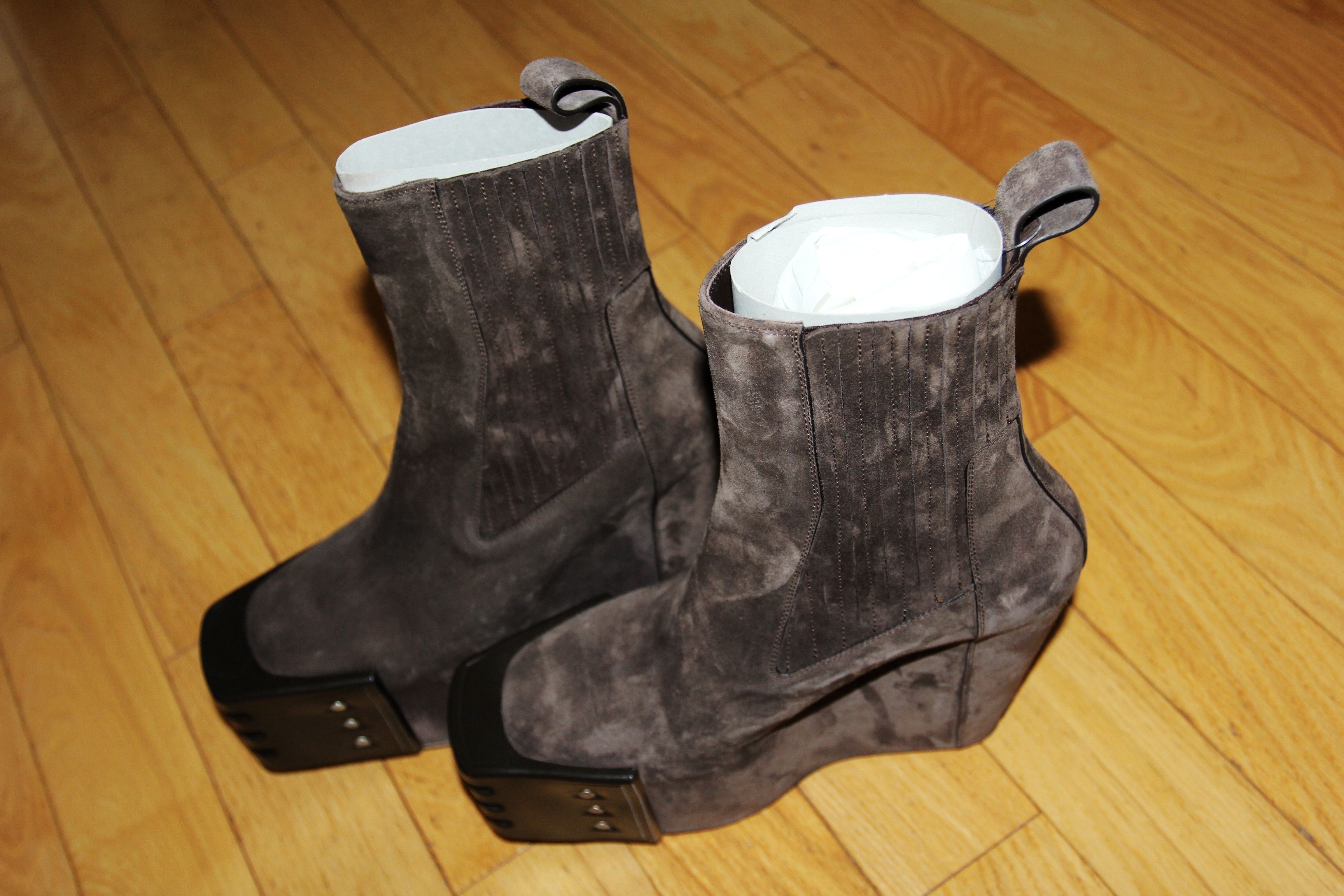 Rick Owens BNWT AW25 RICK OWENS "CONCORDIANS" GRILLED WEDGE BEATLE 38 Size US 8 / IT 38 - 5 Thumbnail